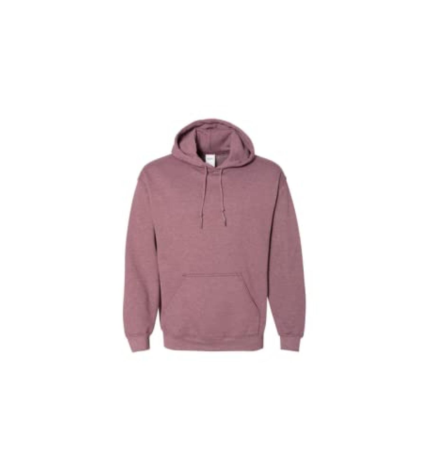 Gildan Men's Fleece Hooded Sweatshirt L (Heather Sport Dark Maroon)