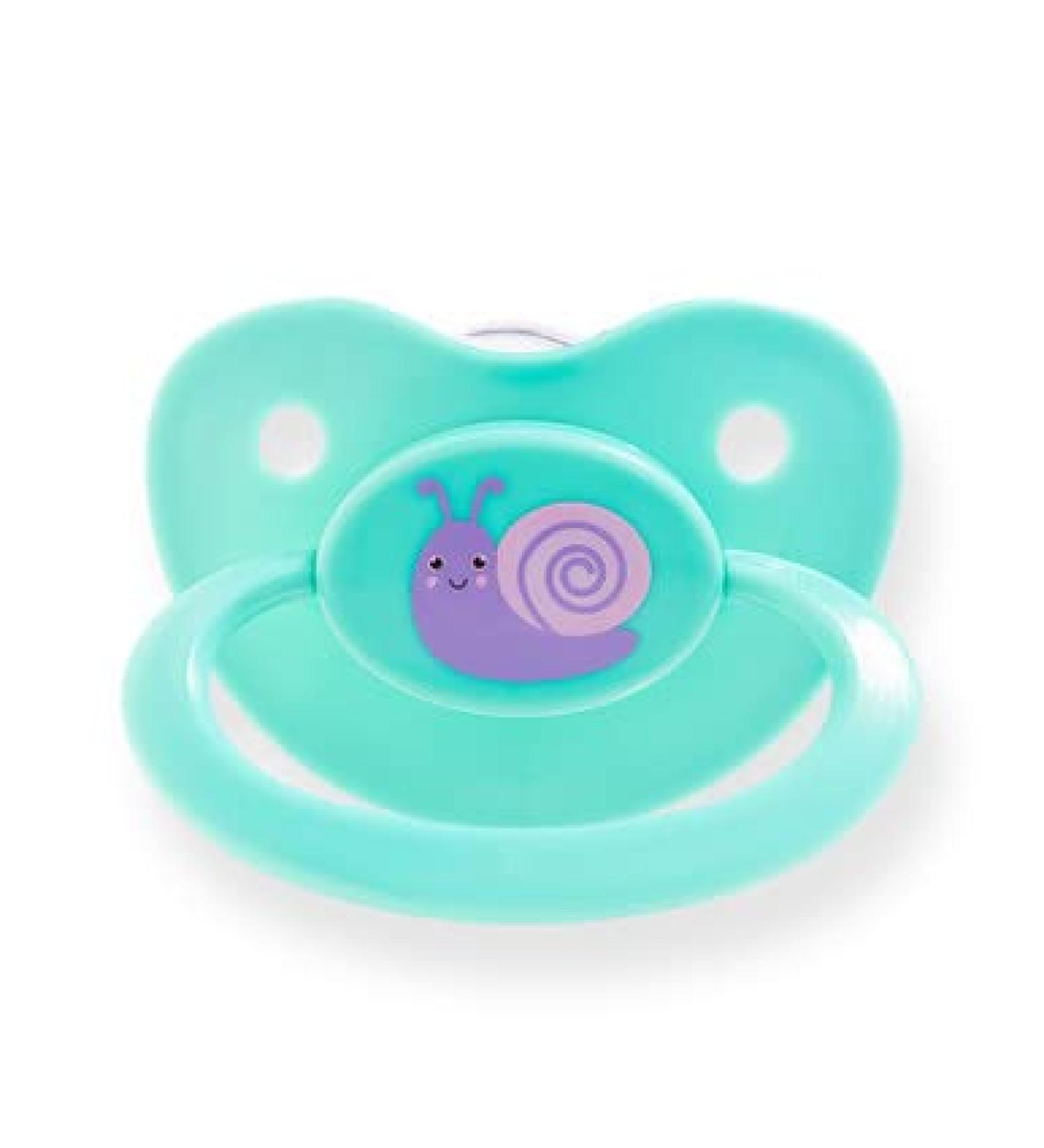 Pacifier Addict - Fixx - JUMBO Adult Orthodontic Therapeutic Sleep Aid - XXL Silicone Pacifier - Size 10 (Aqua Snail)