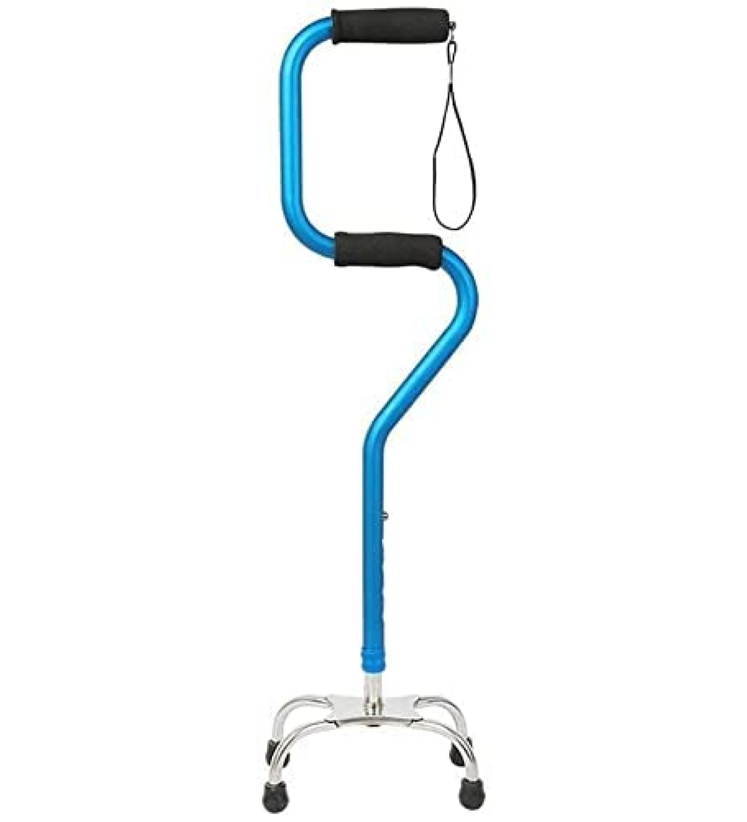 Canes Portable Walking Stick Healthcare Aluminum Alloy Walking Aid Scalable Four-Legged Anti-Shock Crutches with Light for Elderly Outdoor Climbing - Buy Online on GoSupps.com