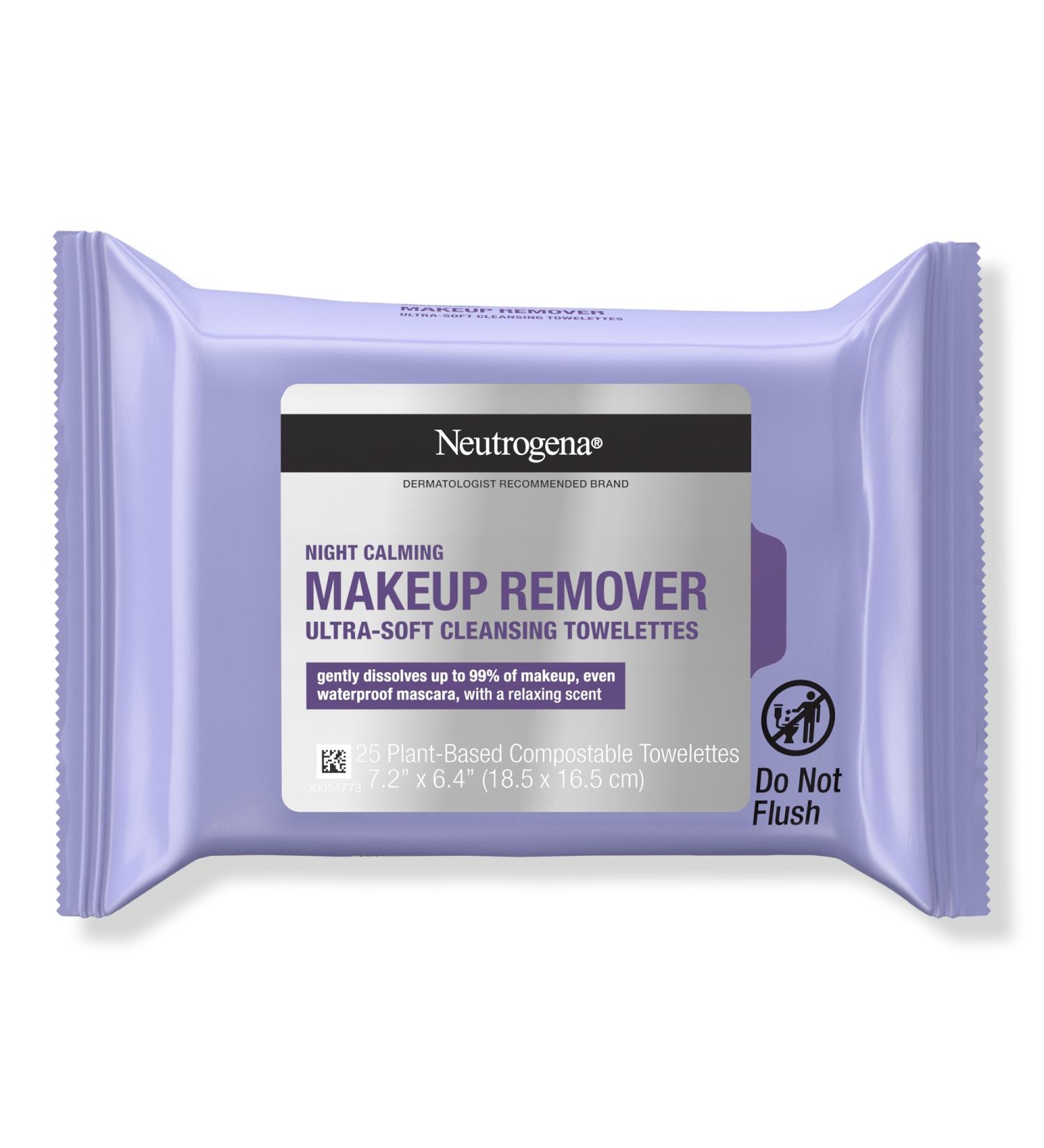 Neutrogena Night Calming Makeup Remover Cleansing Towelettes 25 ct - Transform Your Style with the Best Innovation Today! - Buy Online on GoSupps.com