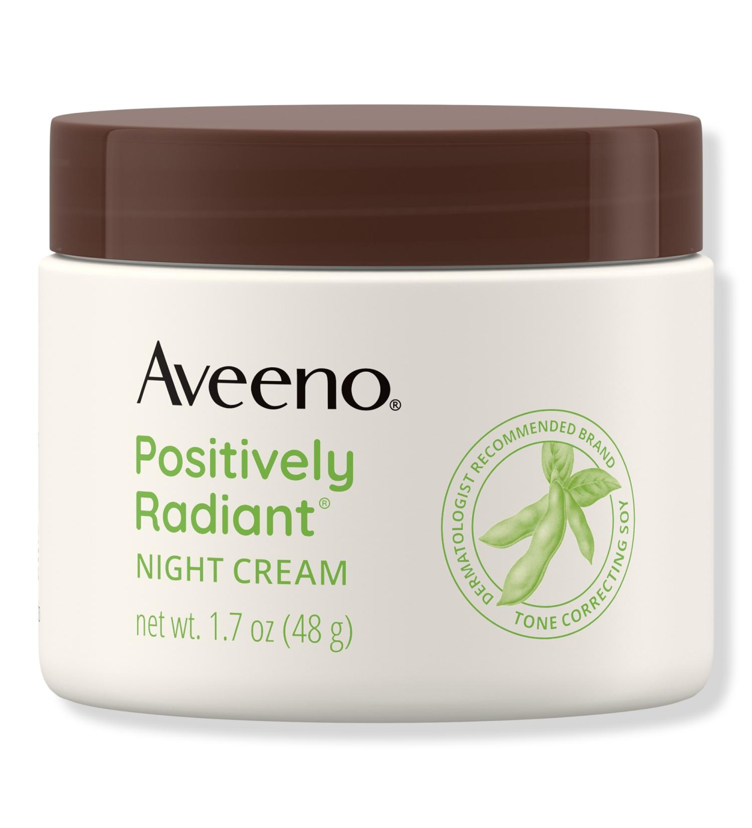 Discover Aveeno Positively Radiant Moisturizing Face & Neck Night Cream 1.7 oz - Elevate Your Style Instantly! - Buy Online on GoSupps.com