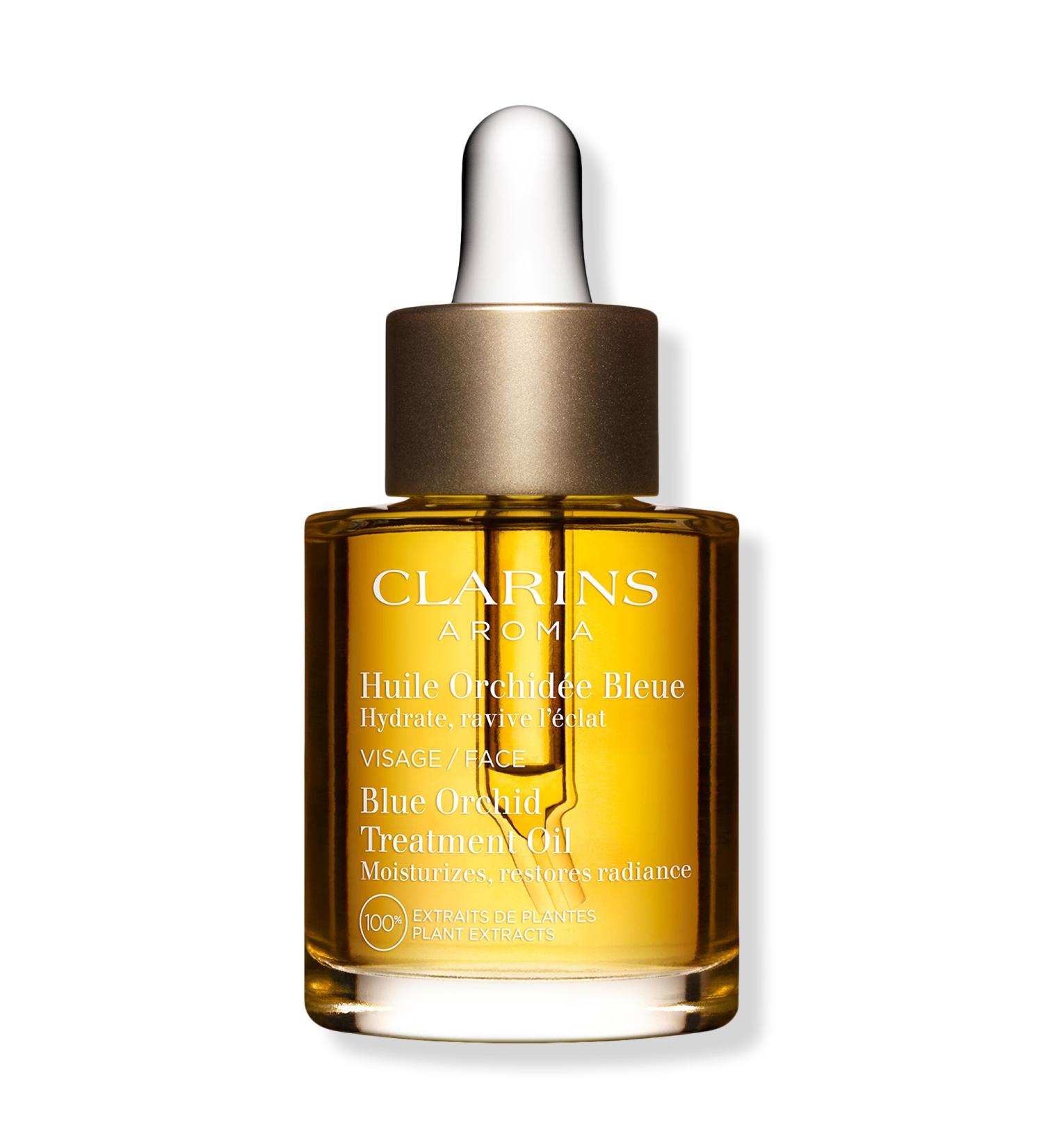 Discover Clarins Blue Orchid Radiance & Hydrating Face Treatment Oil 1.0 oz - Elevate Your Style Instantly! - Buy Online on GoSupps.com