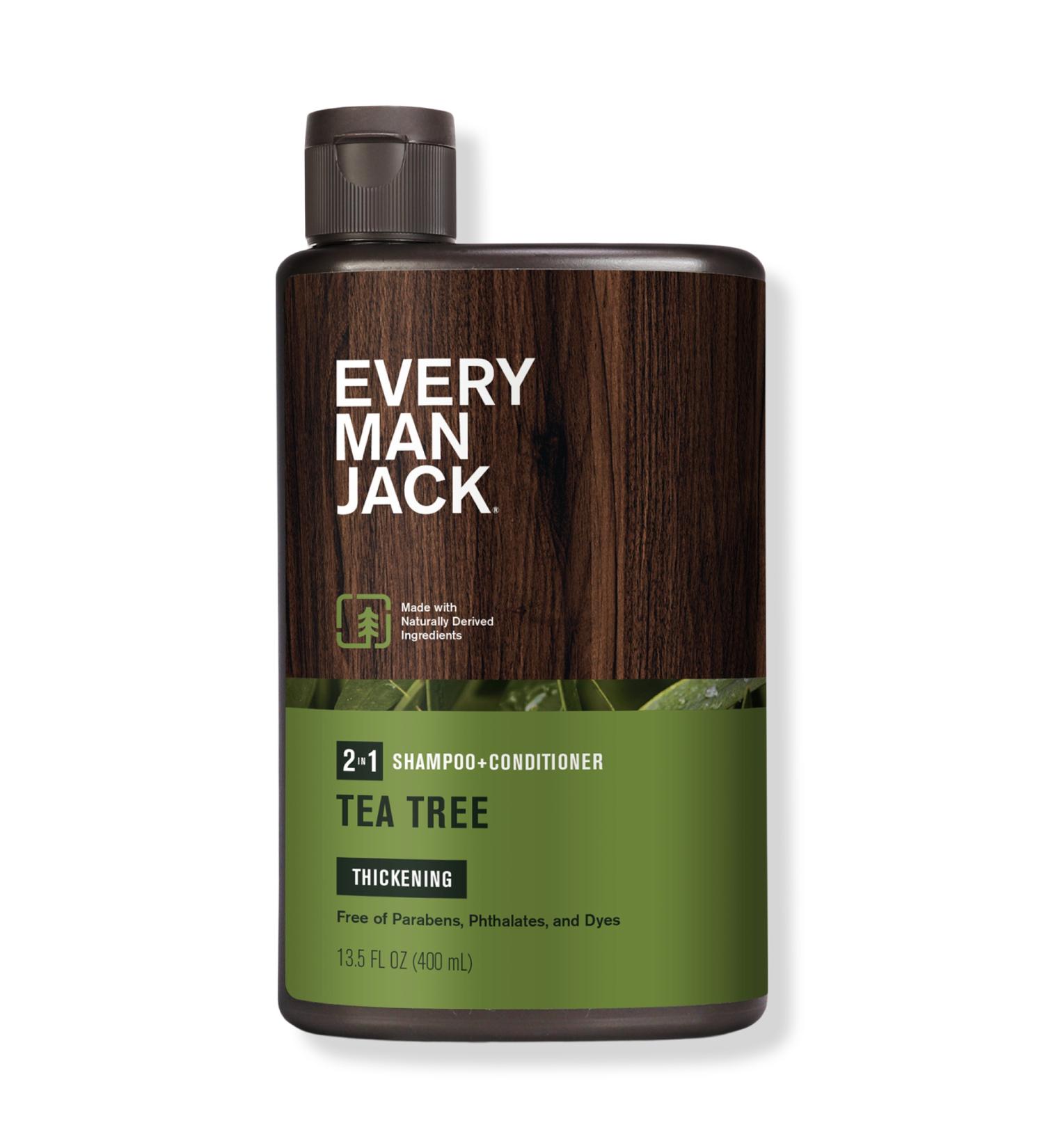 Every Man Jack Tea Tree Men's 2-in-1 Thickening Shampoo + Conditioner 13.5 oz - Transform Your Style with the Best Innovation Today! - Buy Online on GoSupps.com