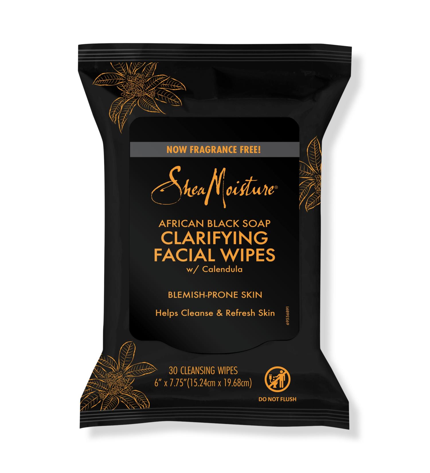 SheaMoisture African Black Soap Clarifying Facial Wipes 30 ct - Discover Premium Quality Shop now! - Buy Online on GoSupps.com