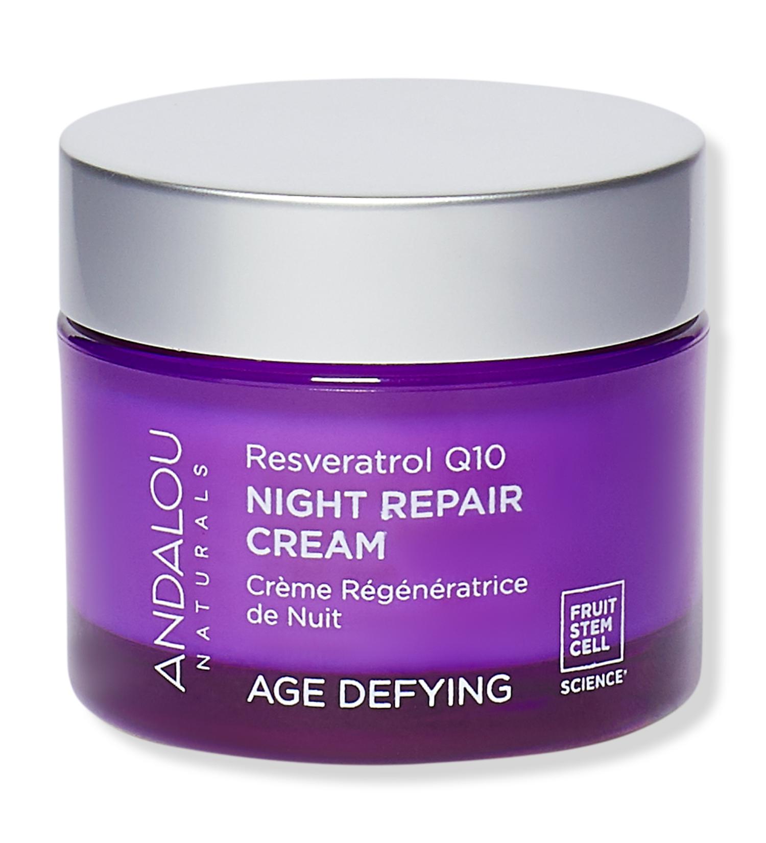 Andalou Naturals Age Defying Resveratrol Q10 Night Repair Cream 1.7 oz - Transform Your Style with the Best Innovation Today! - Buy Online on GoSupps.com