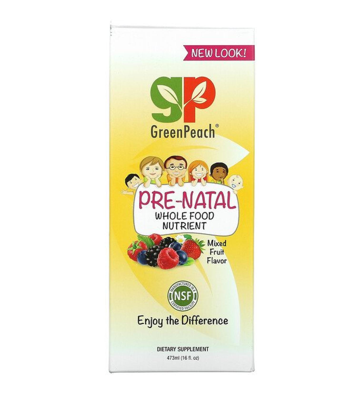 GreenPeach Pre-Natal Whole Food Nutrient Mixed Fruit 16 fl oz (473 ml)