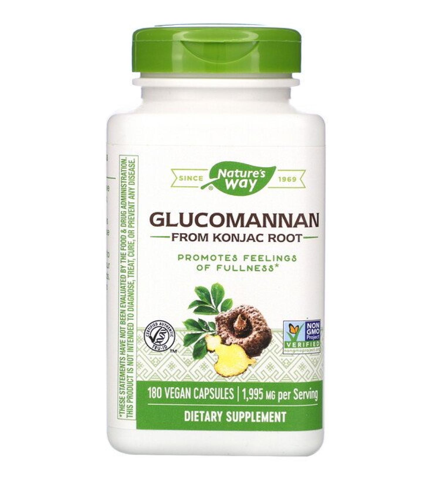 Nature's Way Glucomannan from Konjac Root 1995 mg 180 Vegan Capsules