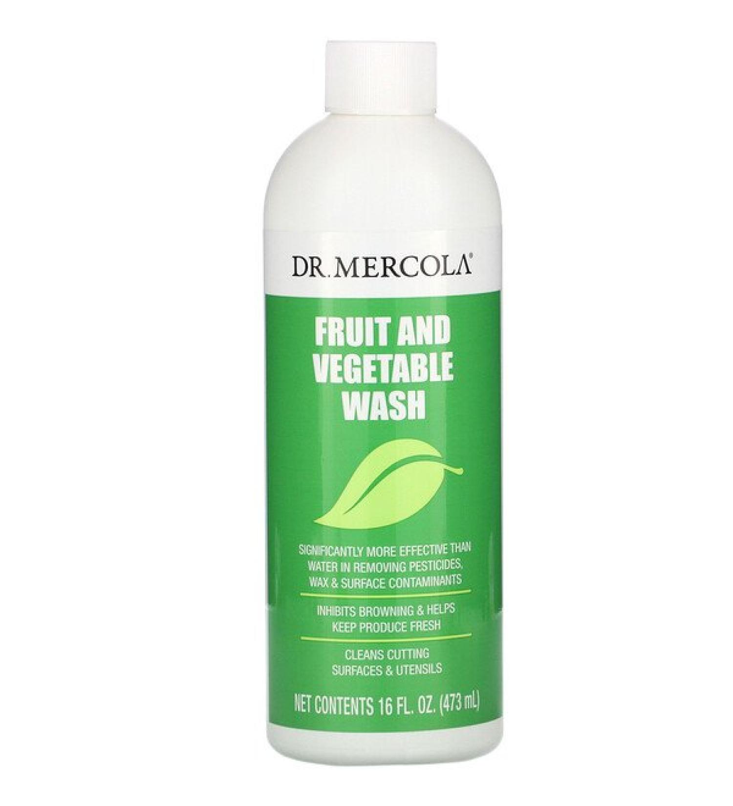 Dr. Mercola Fruit & Vegetable Wash 16 fl oz - Natural Produce Cleaner for Safe Eating - Buy Online on GoSupps.com