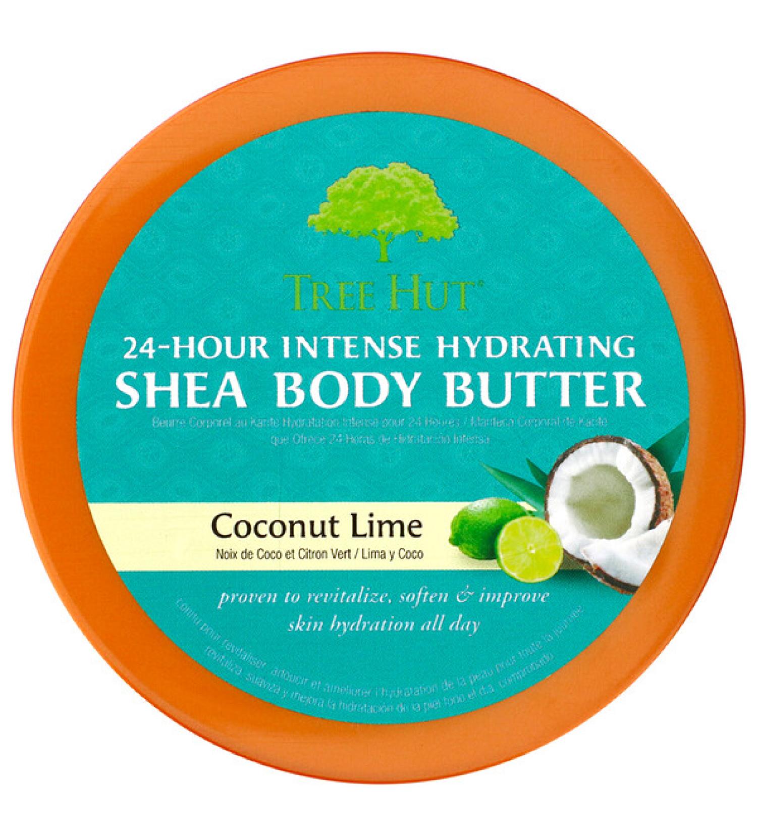 Tree Hut 24 Hour Intense Hydrating Shea Body Butter Coconut Lime 7 oz (198 g)
