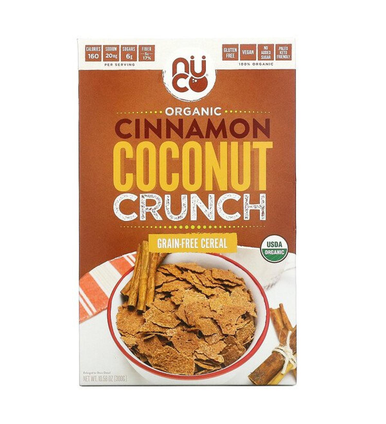 NUCO  Organic Cinnamon Coconut Crunch Grain-Free Cereal 10.58 oz (300 g)