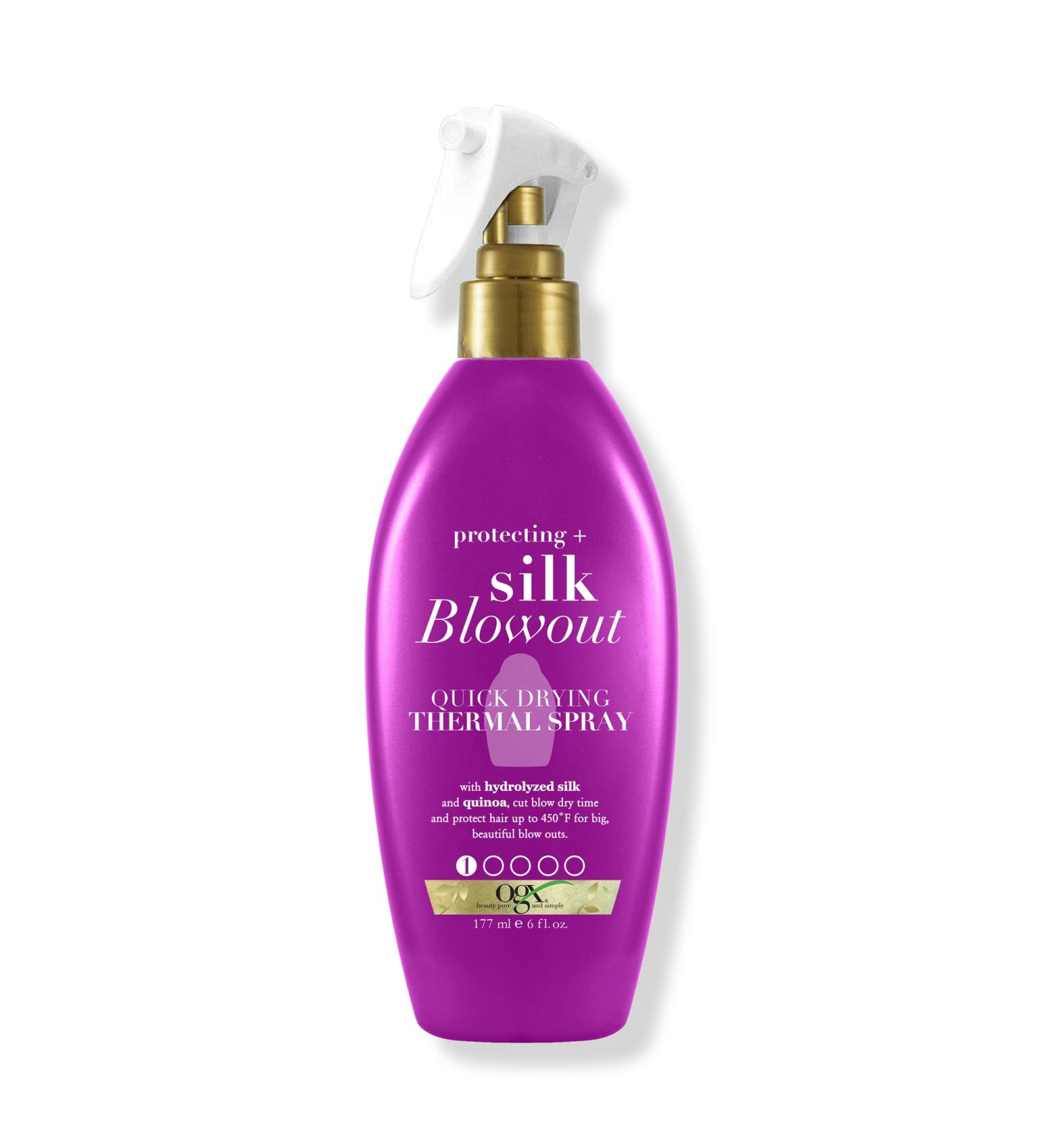 OGX Protecting + Silky Blowout Quick Drying Thermal Spray 6 oz