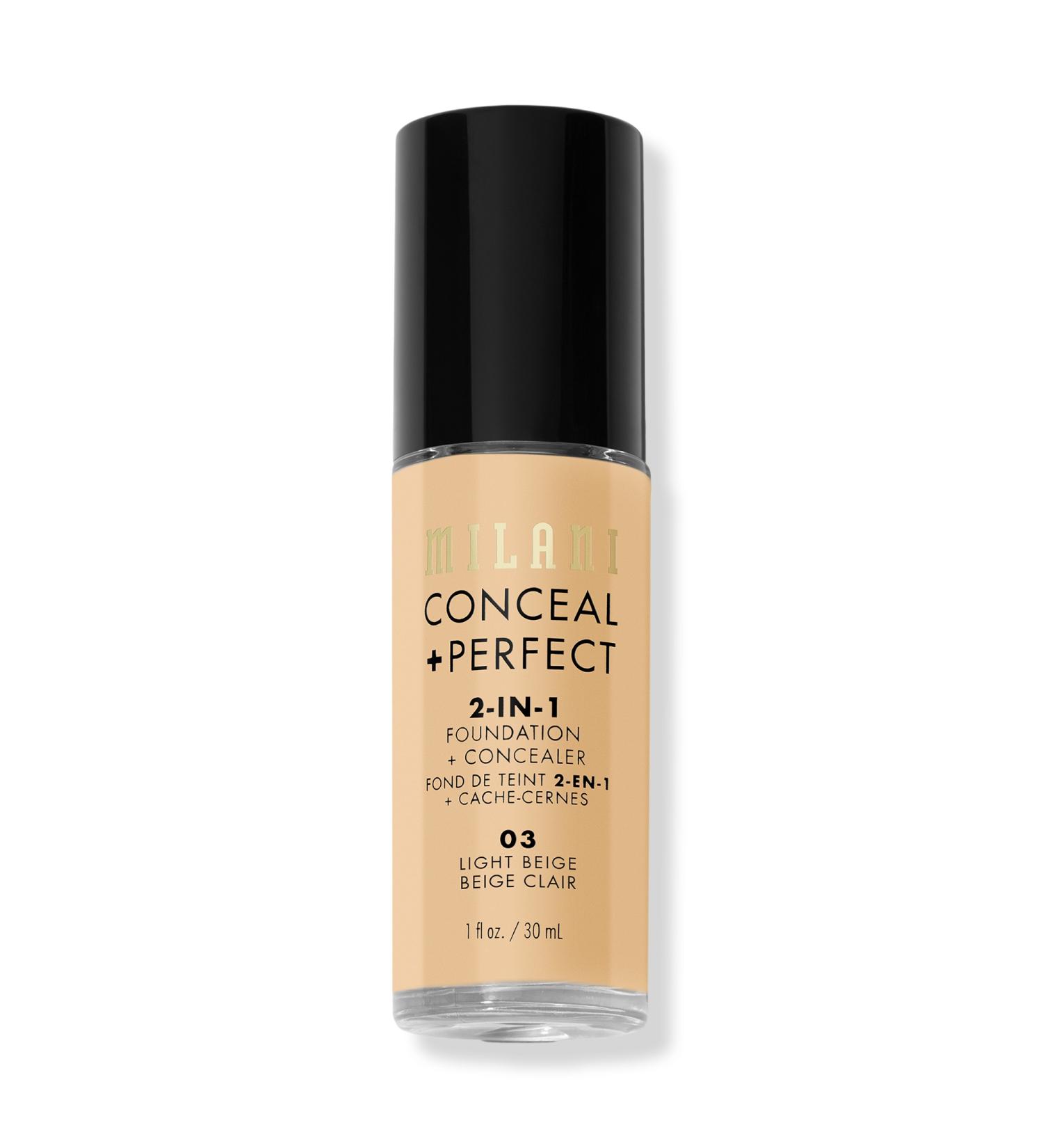 Discover Milani Conceal + Perfect 2-in-1 Foundation + Concealer Light Beige 1.0 oz - Elevate Your Style Instantly! - Buy Online on GoSupps.com