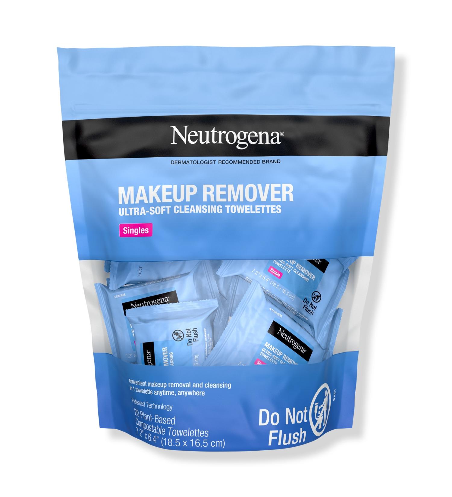 Neutrogena Makeup Remover Cleansing Towelette Singles 20 ct - Discover Premium Quality Shop now! - Buy Online on GoSupps.com