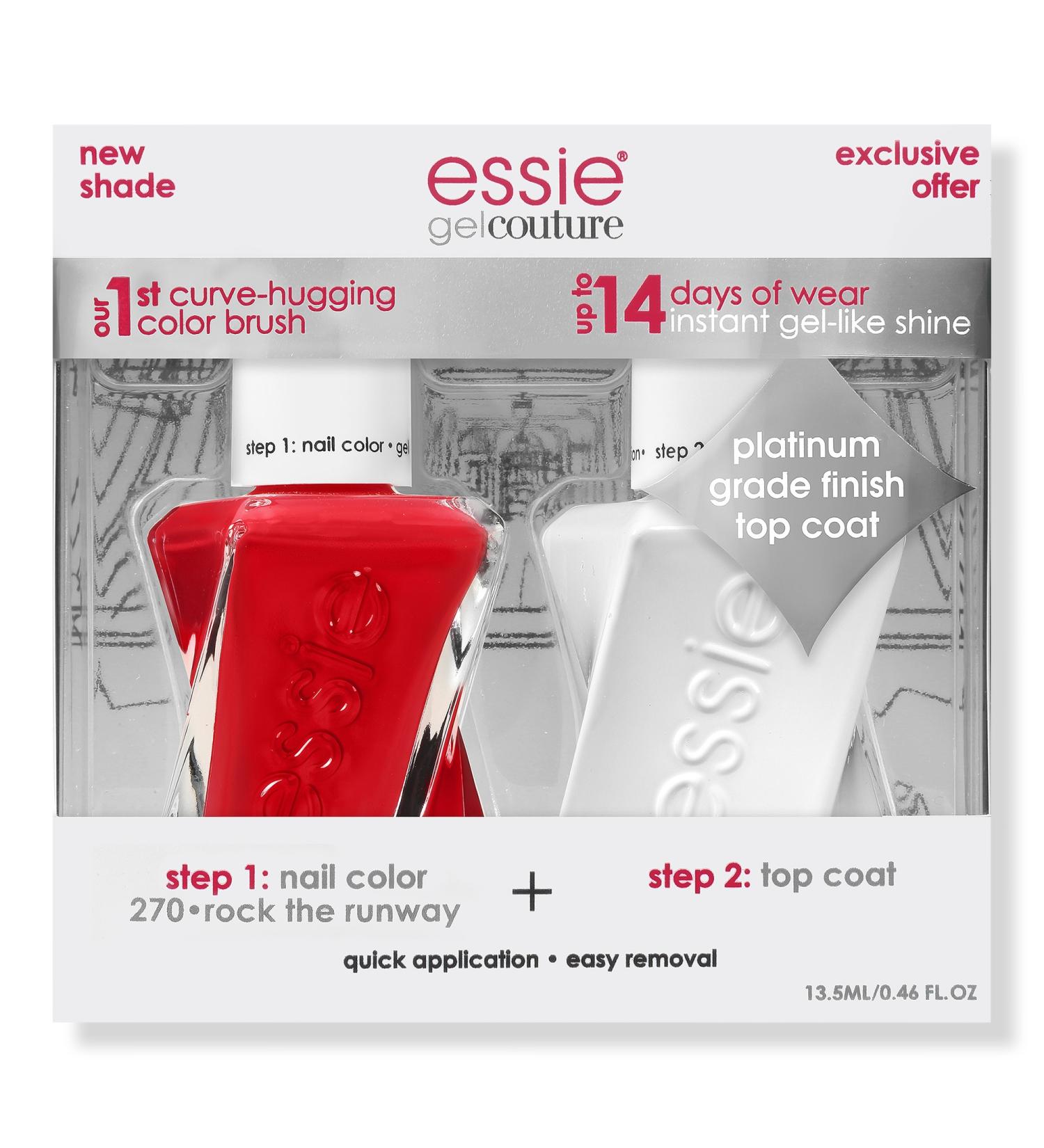Discover Essie Gel Couture Longwear Nail Polish + Top Coat Kit Rock The Runway + Top Coat - Elevate Your Style Instantly! - Buy Online on GoSupps.com