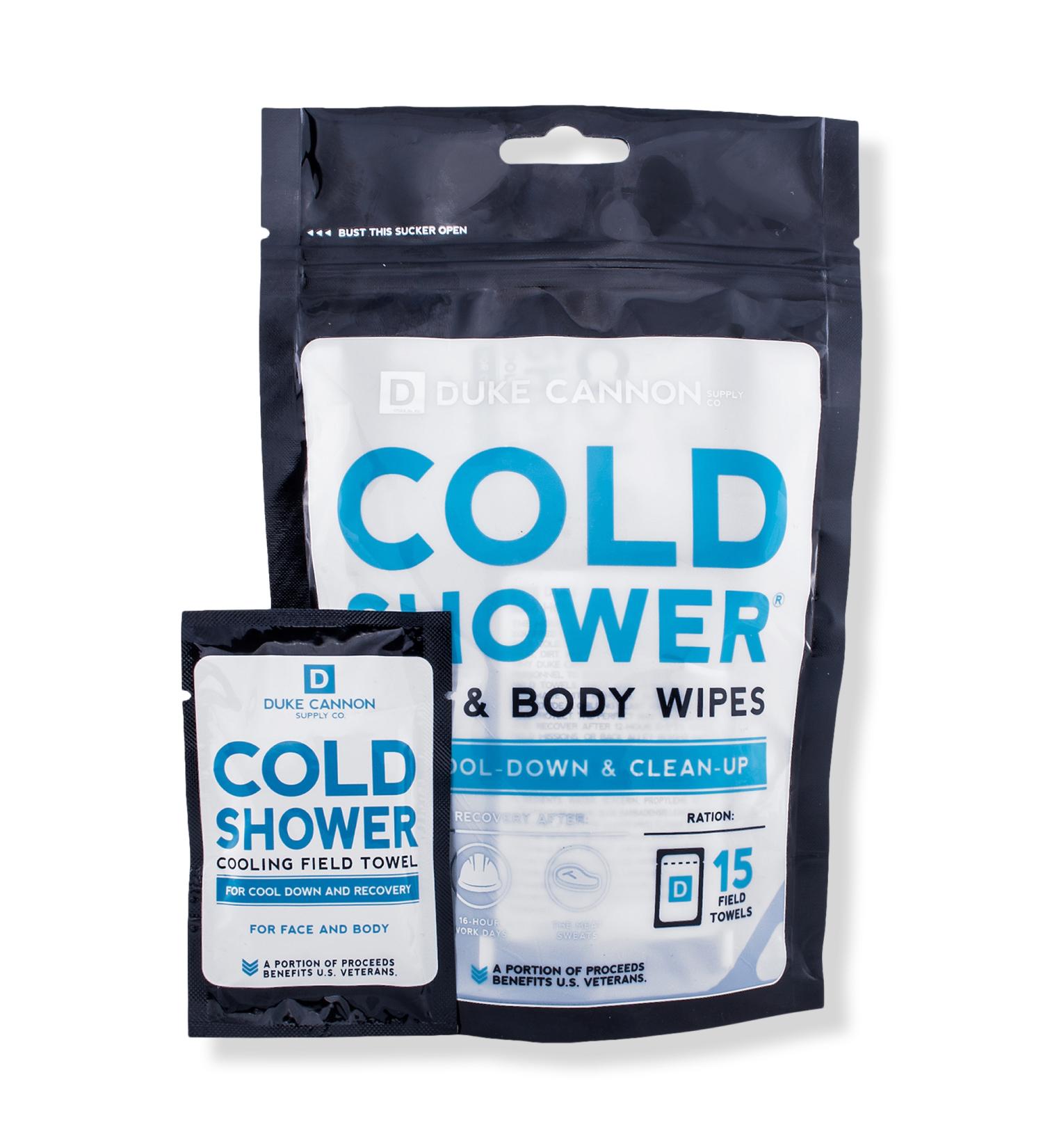 Duke Cannon Supply Co Cold Shower Field Towels Face & Body Wipes 15 ct