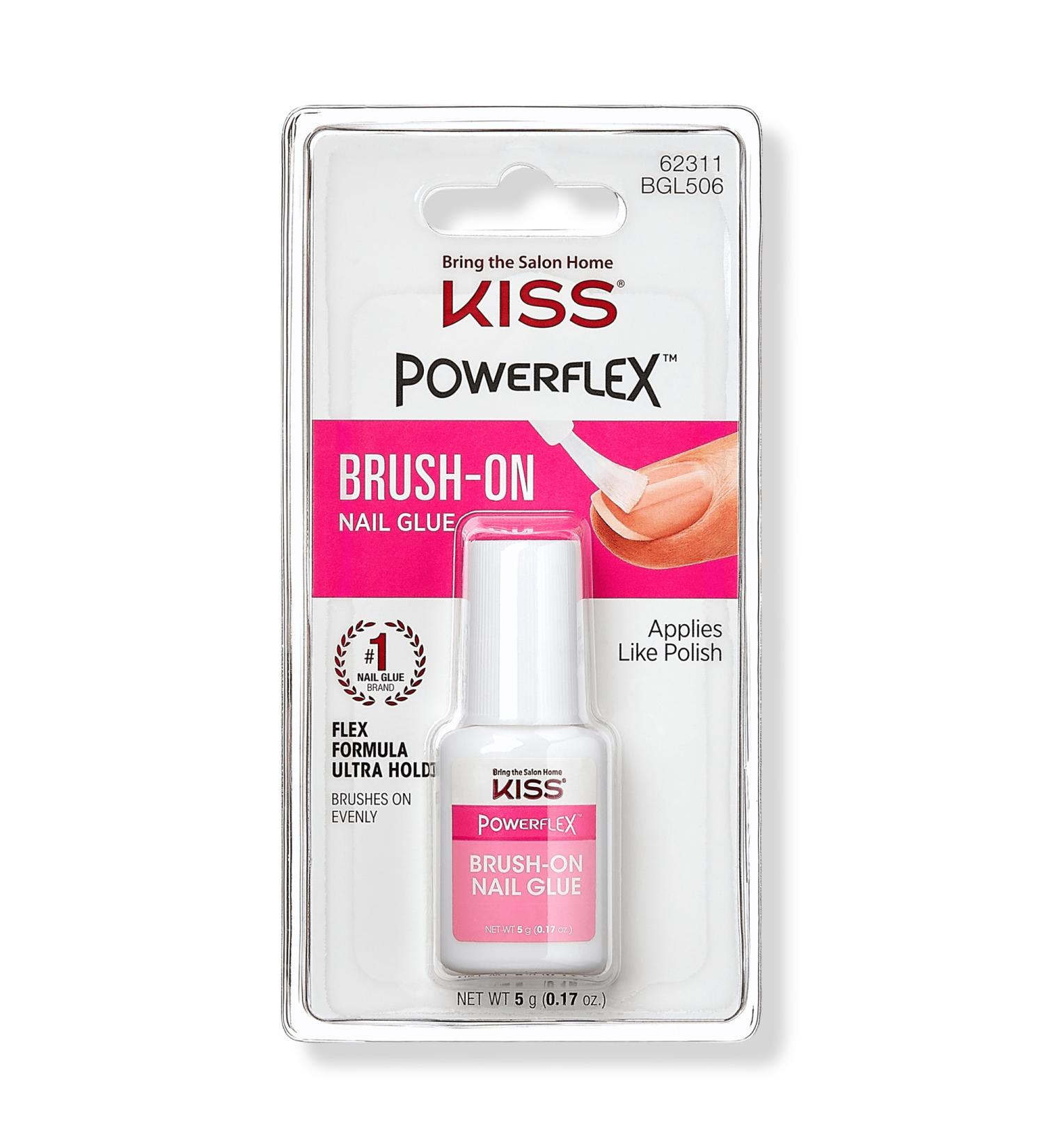 Discover Kiss PowerFlex Ultra-Hold Brush-On Nail Glue 0.17 oz - Elevate Your Style Instantly! - Buy Online on GoSupps.com