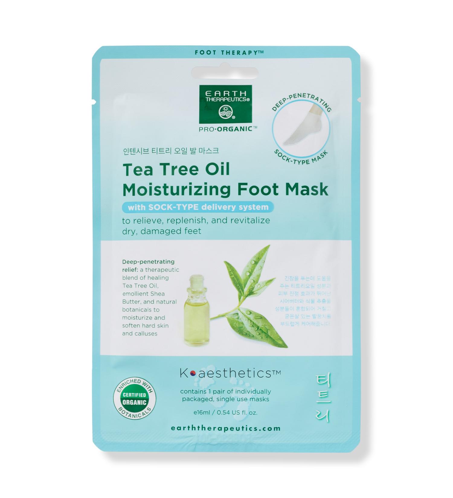 Earth Therapeutics Tea Tree Oil Moisturizing Foot Mask
