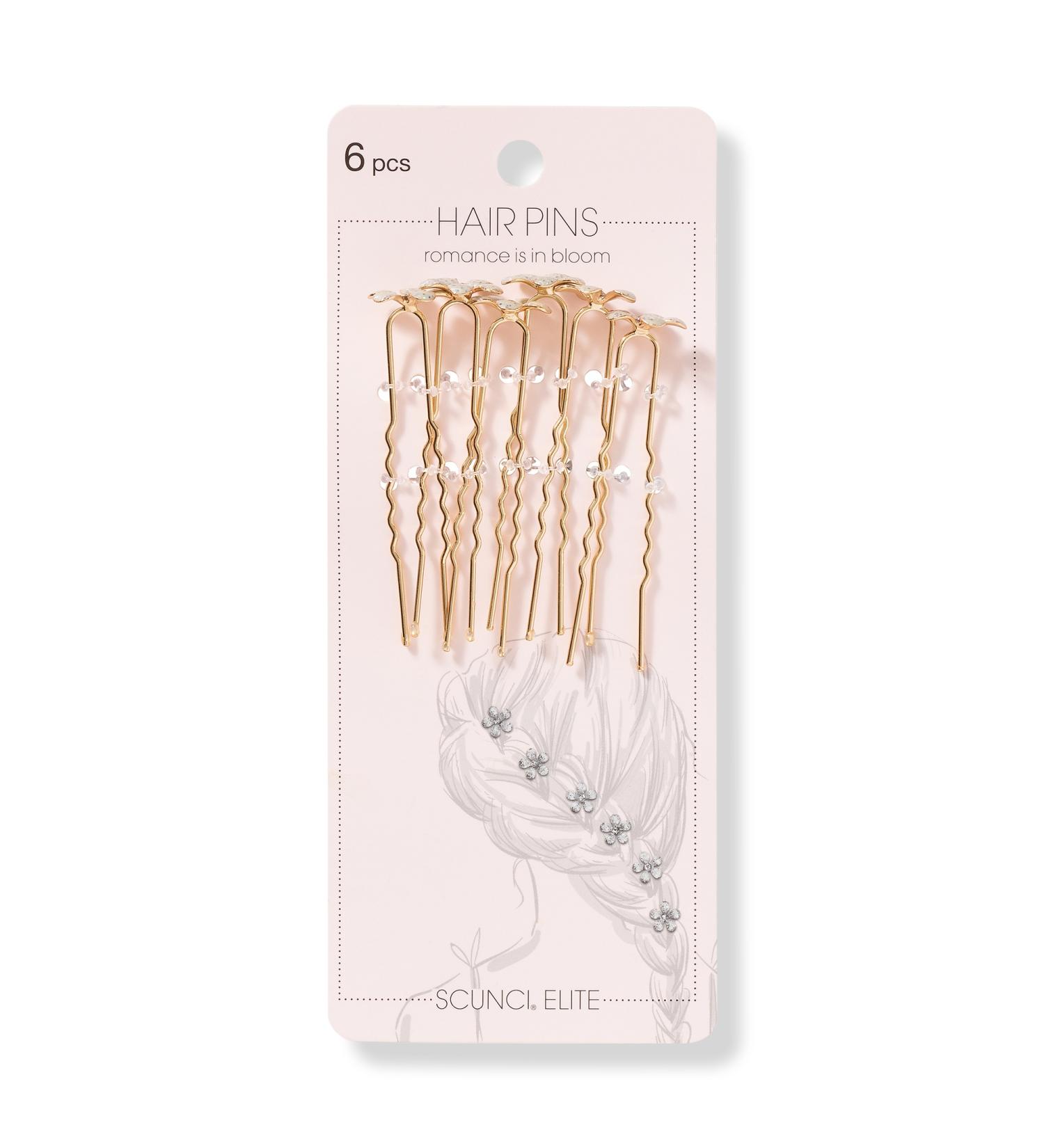 Scünci Gold And White Hairpin Set