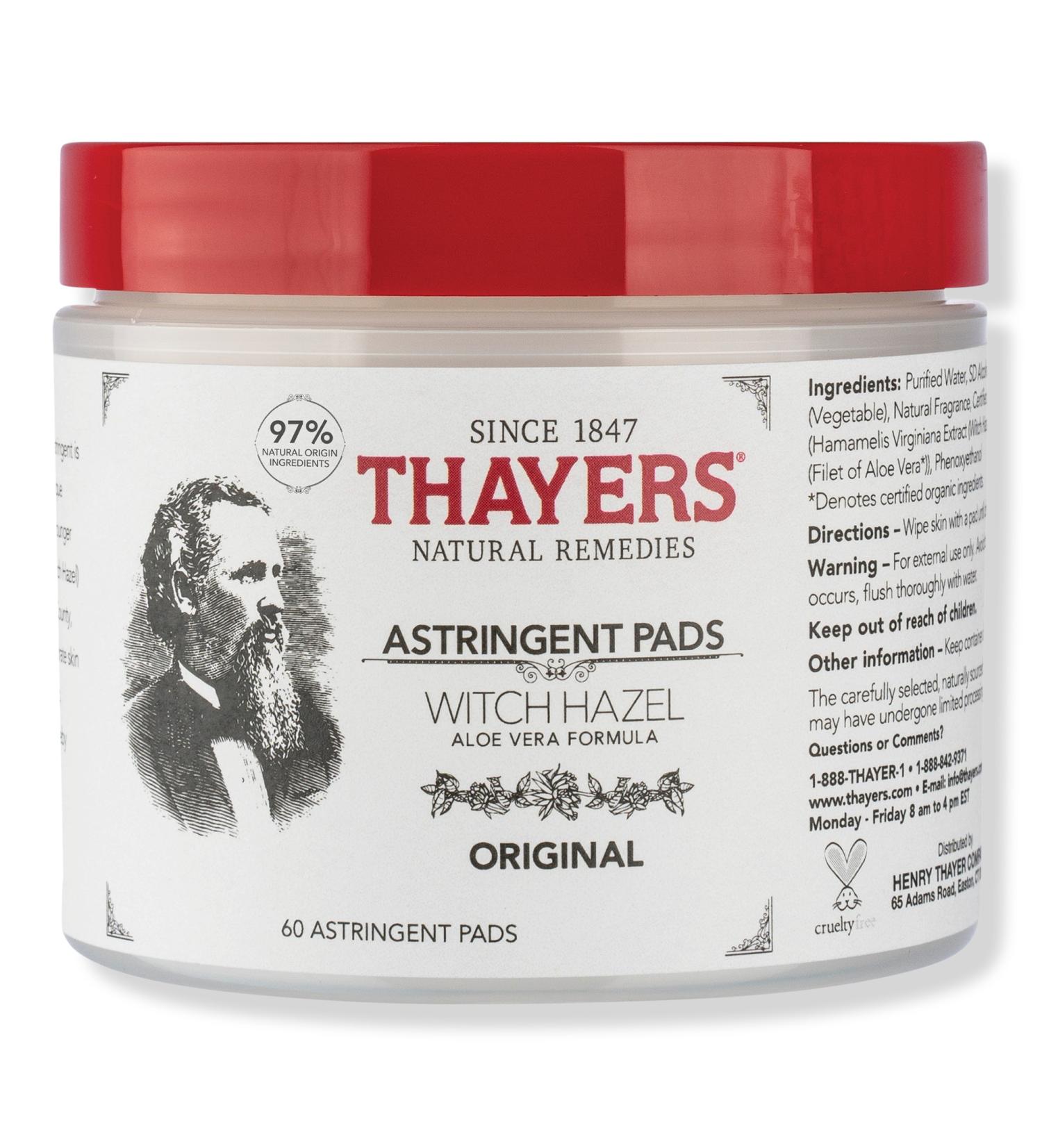 Discover Thayers Original Witch Hazel Astringent Pads 60 ct - Elevate Your Style Instantly! - Buy Online on GoSupps.com