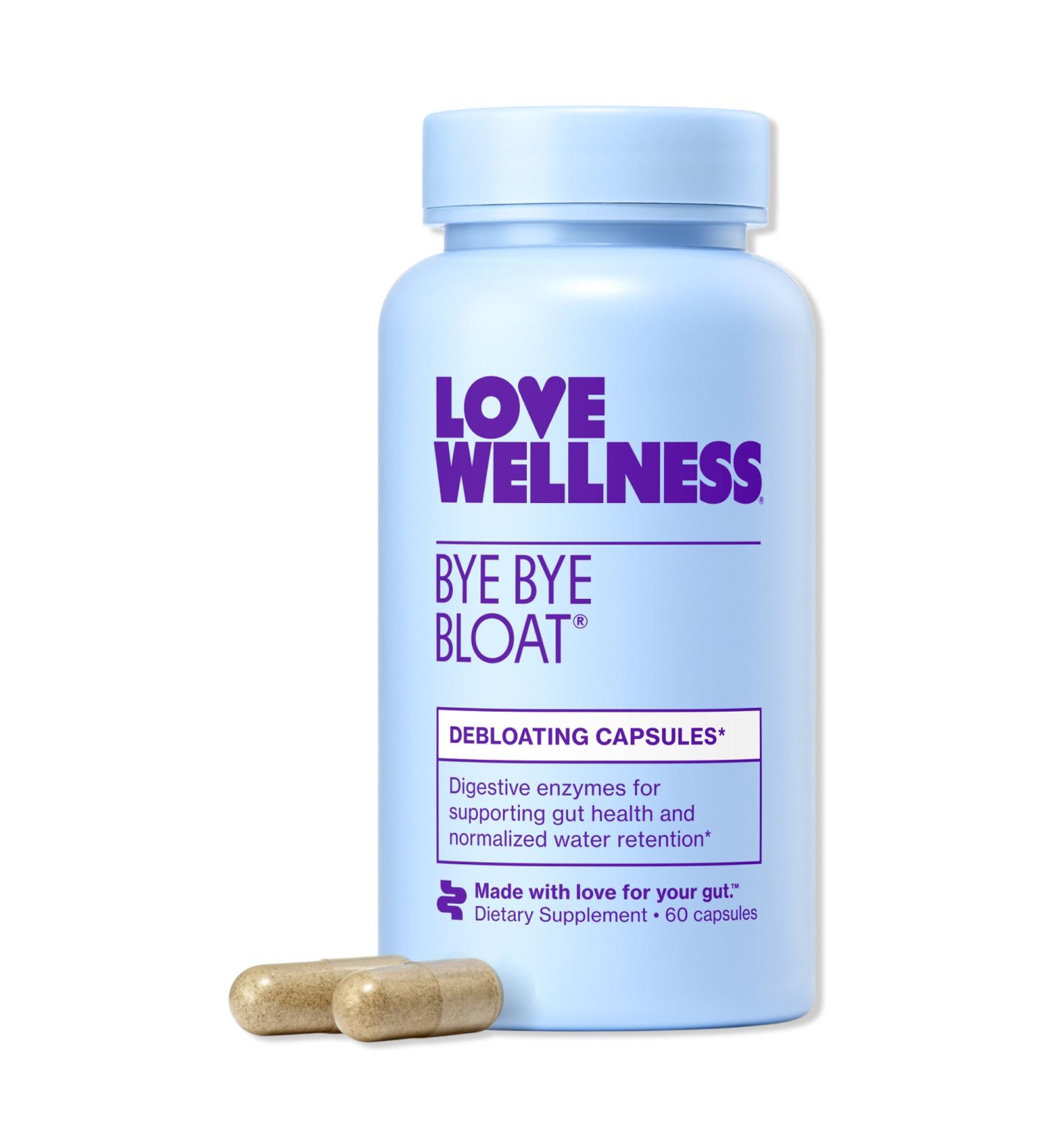 Discover Love Wellness Bye Bye Bloat: Debloating Capsules 60 ct - Elevate Your Style Instantly! - Buy Online on GoSupps.com