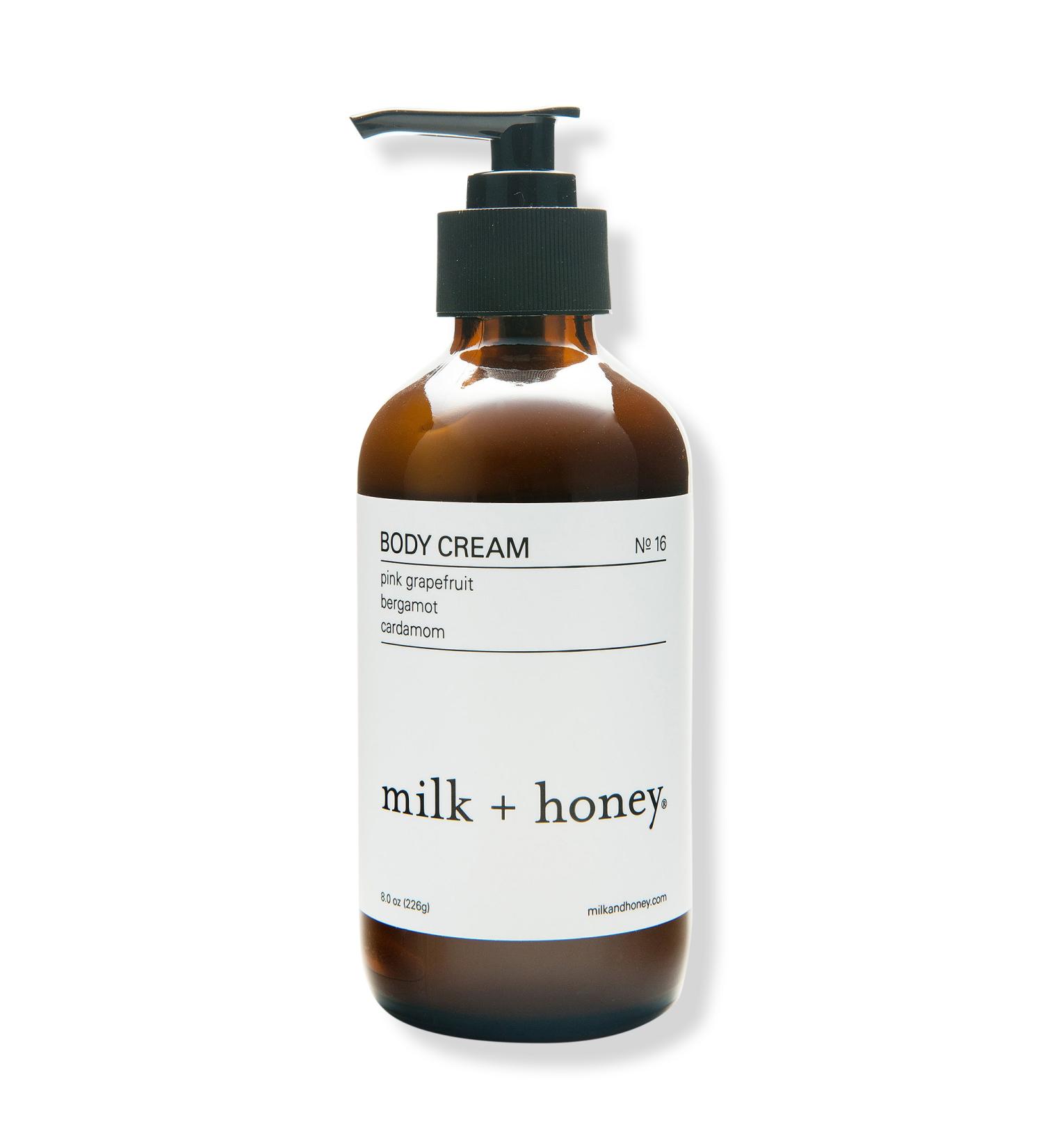 Milk + Honey Pink Grapefruit, Bergamot, Cardamom Body Cream No.16 8.0 oz