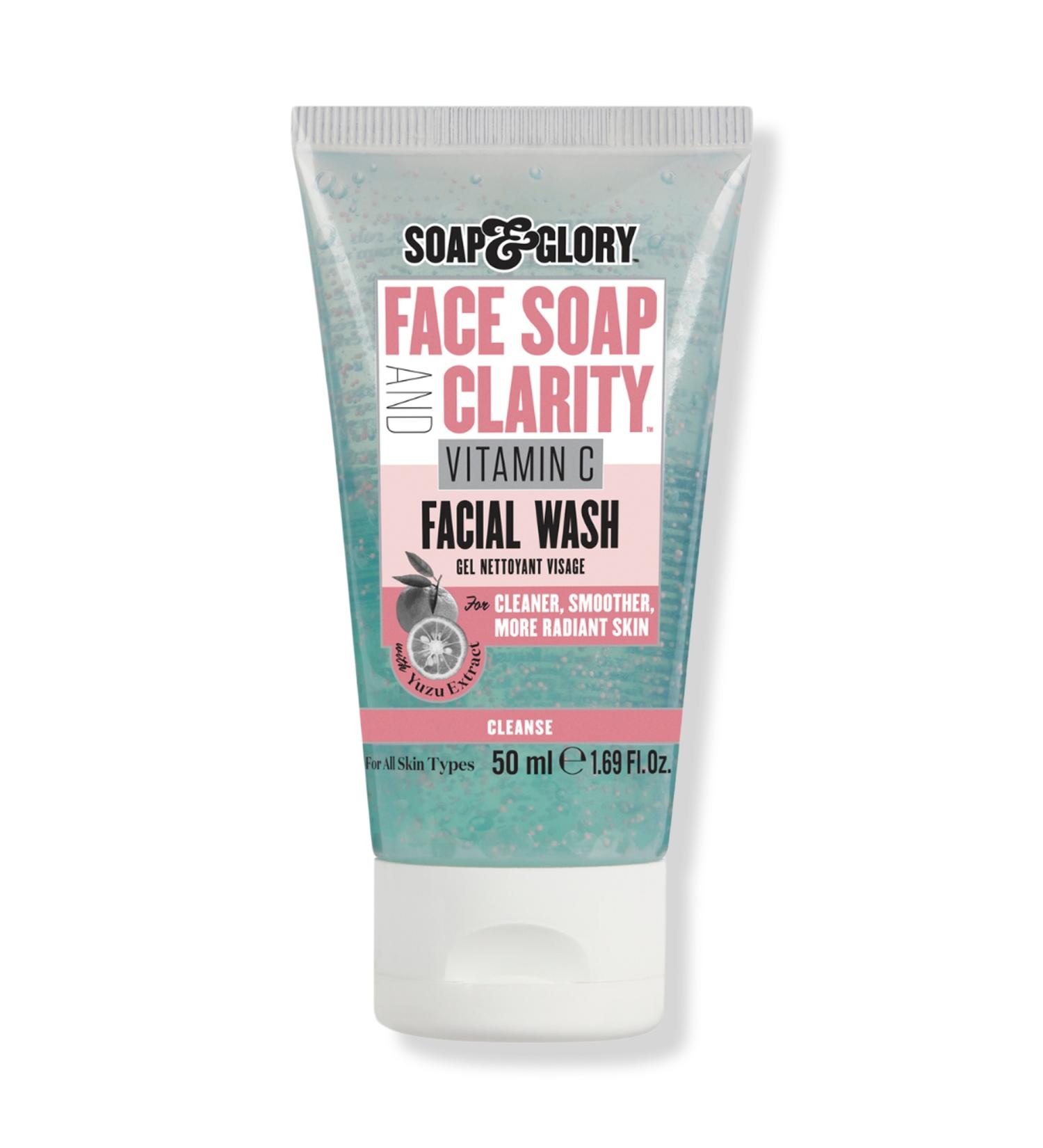 Discover Soap & Glory Travel Size Face Soap & Clarity 3-in-1 Daily Vitamin C Facial Wash 1.69 oz - Elevate Your Style Instantly! - Buy Online on GoSupps.com