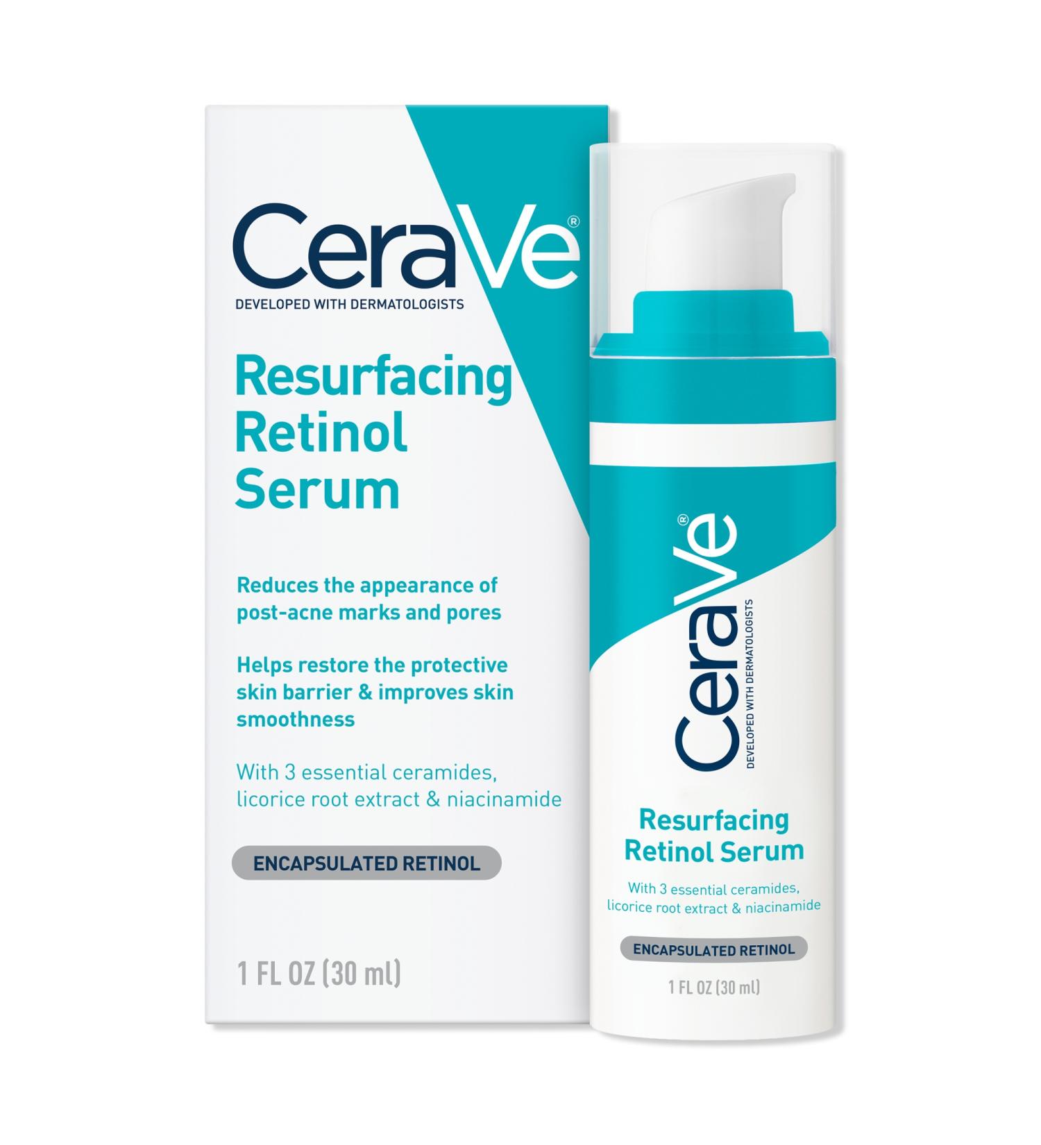 CeraVe Resurfacing Retinol Facial Serum for Acne Prone Skin 1.0 oz - Discover Premium Quality Shop now! - Buy Online on GoSupps.com