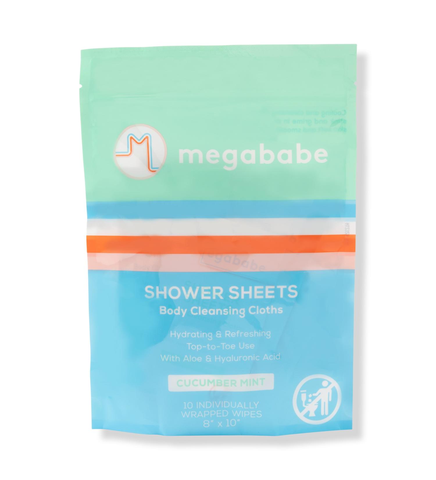 megababe Cucumber Mint Shower Sheets 10 ct - Discover Premium Quality Shop now! - Buy Online on GoSupps.com