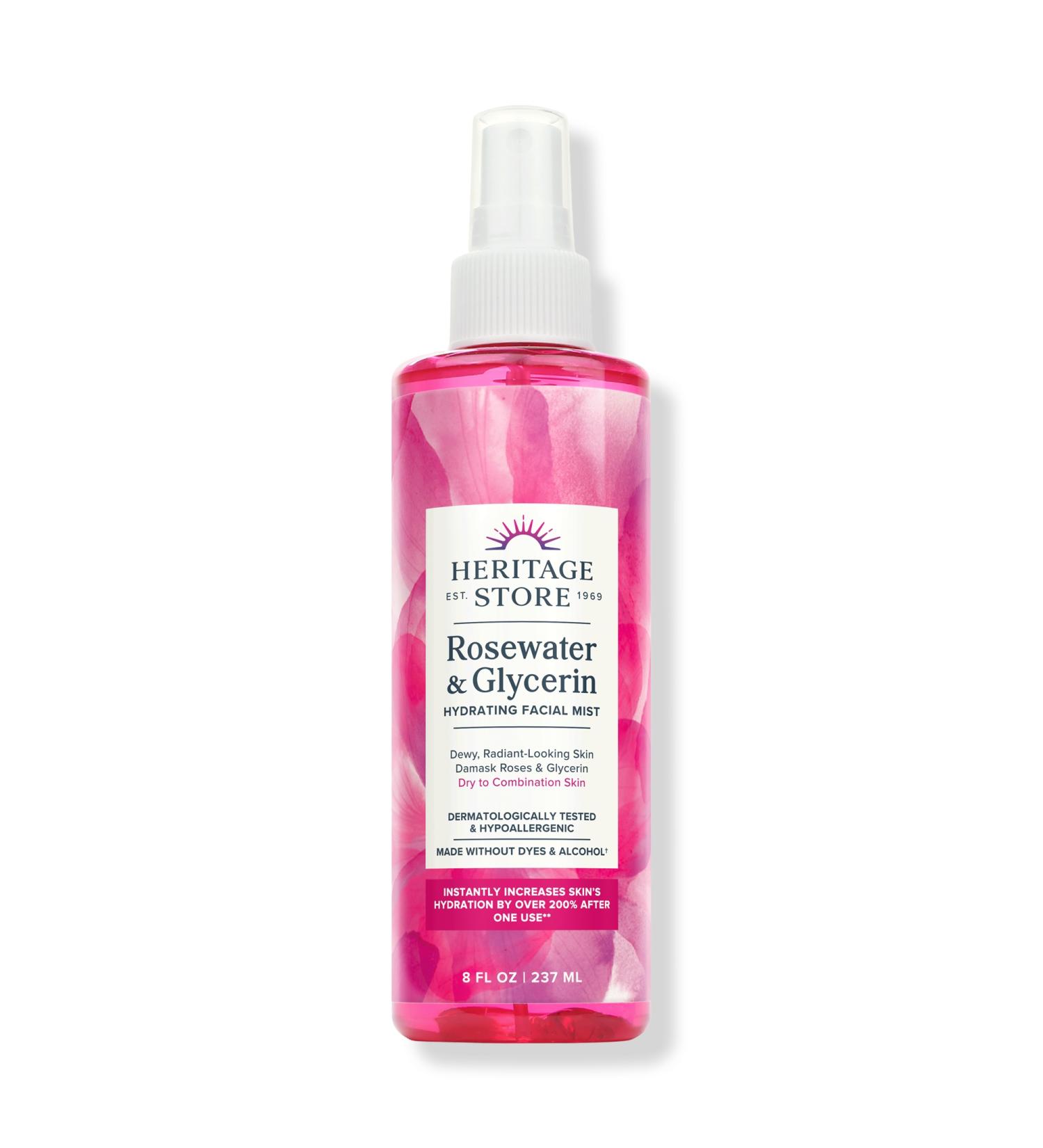 Discover Heritage Store Rosewater & Glycerin Hydrating Facial Mist 8.0 oz - Elevate Your Style Instantly! - Buy Online on GoSupps.com