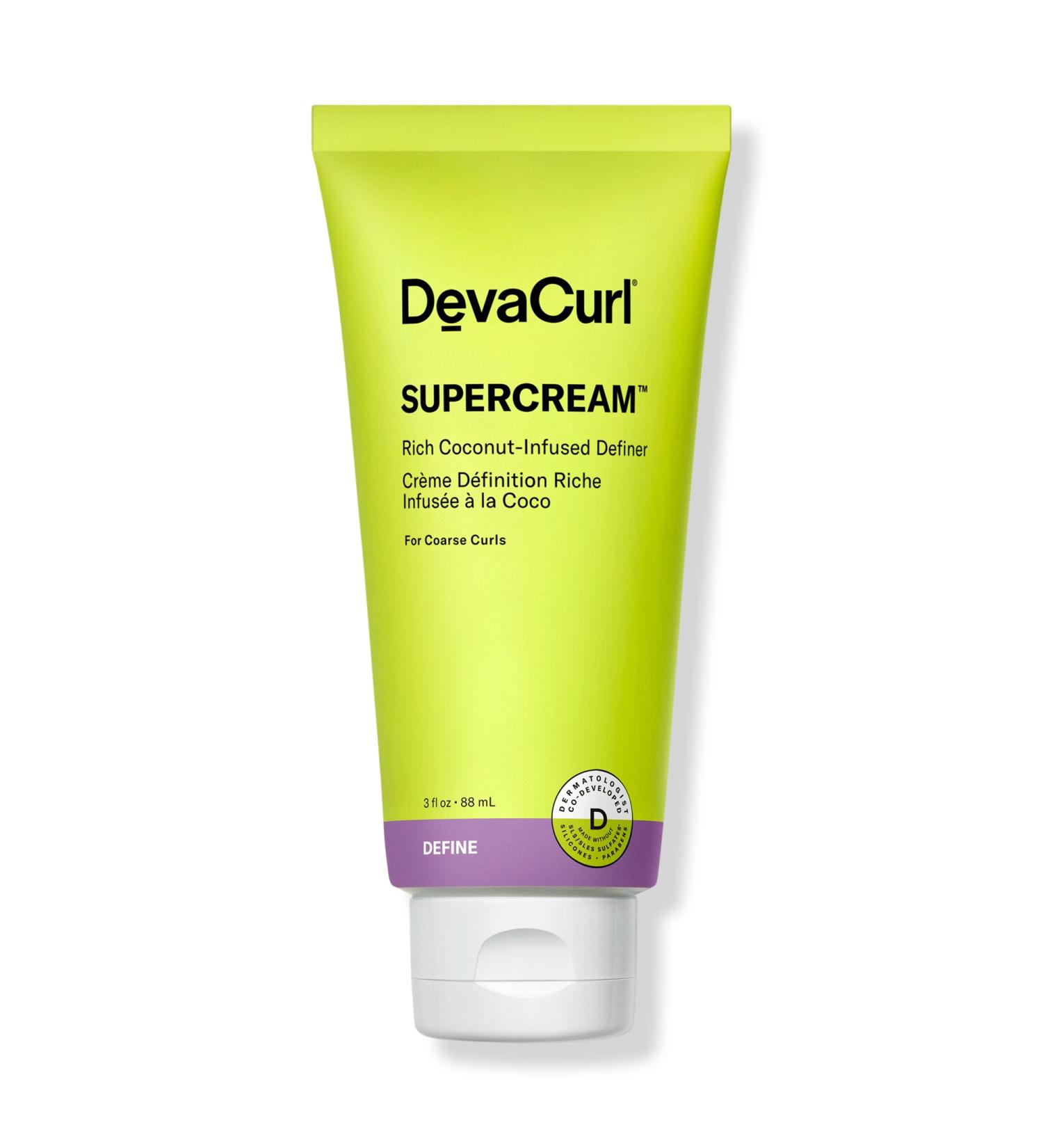 DevaCurl Travel Size SUPERCREAM Rich Coconut-Infused Definer 3.0 oz - Transform Your Style with the Best Innovation Today! - Buy Online on GoSupps.com