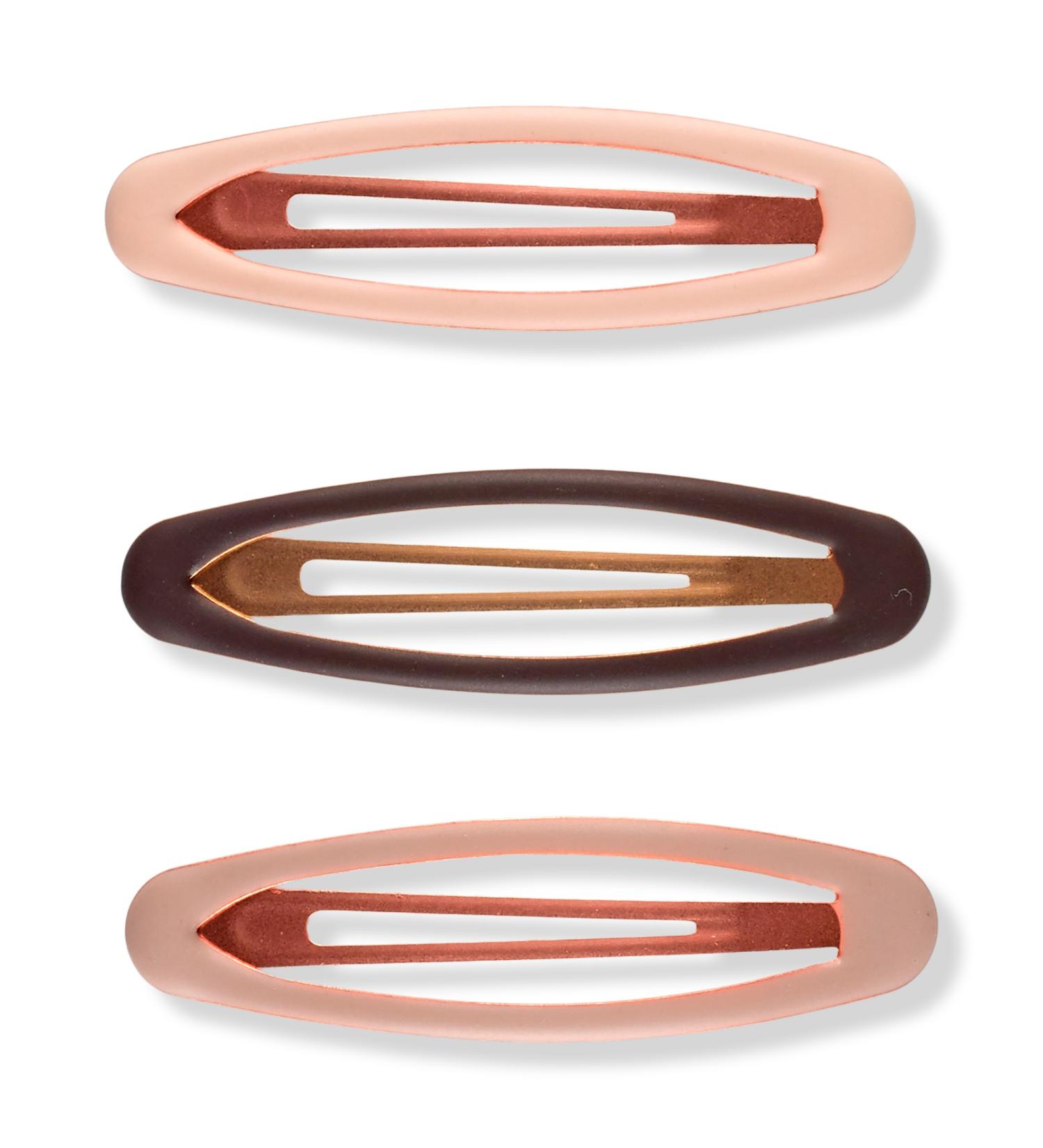 Scünci The Basik Edition Matte Enamel Snap Clips 3 ct