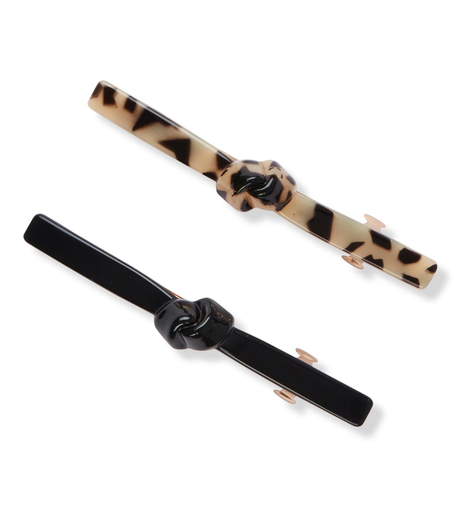 Scünci The Basik Edition Knotted Barrettes 2 ct