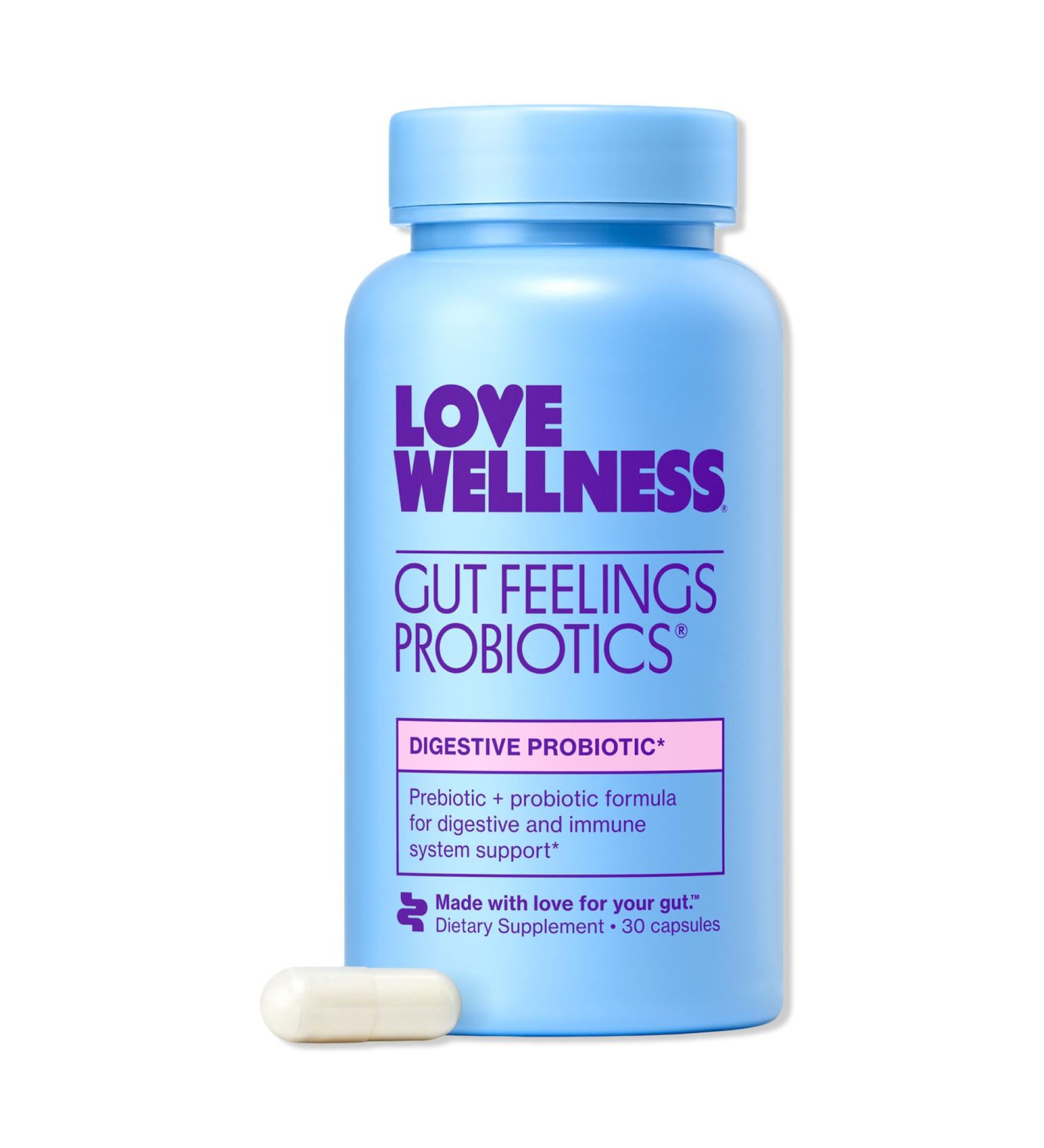 Discover Love Wellness Gut Feelings Probiotics: Digestive Probiotic 30 ct - Elevate Your Style Instantly! - Buy Online on GoSupps.com