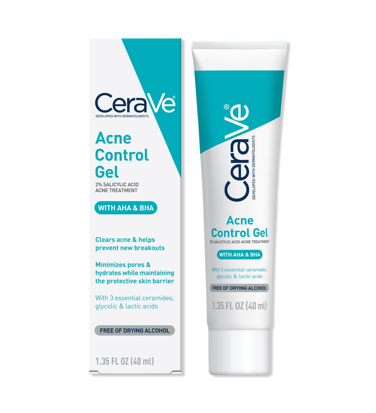 CeraVe Acne Control Gel Blemish Treatment with AHA & BHA for Acne Prone Skin 1.35 oz - Transform Your Style with the Best Innovation Today! - Buy Online on GoSupps.com