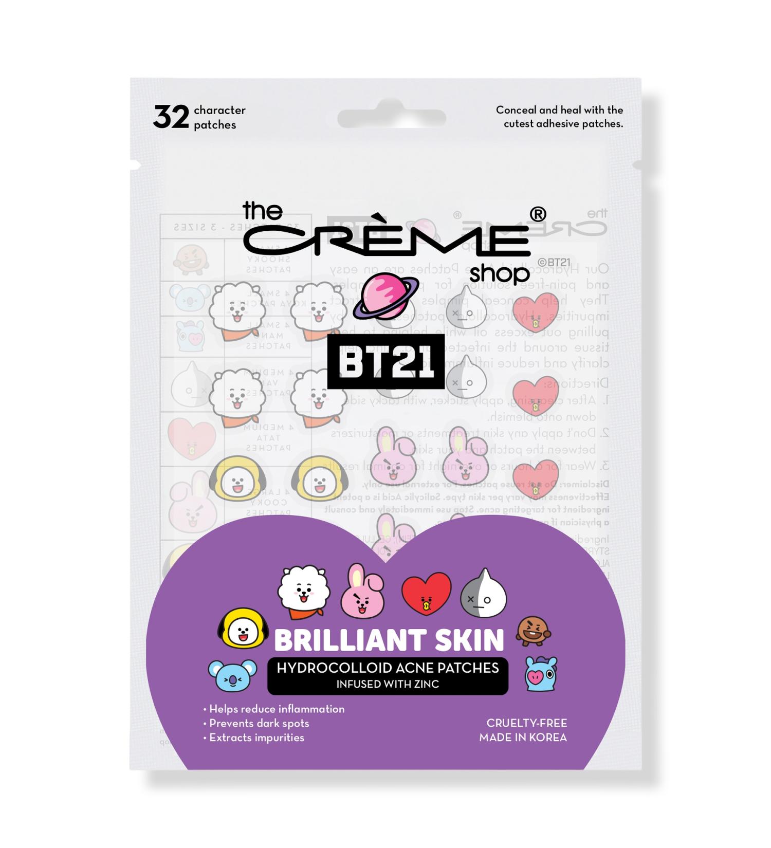 The CrÃ¨me Shop BT21 Brilliant Skin Hydrocolloid Acne Patches 32 ct - Discover Premium Quality Shop now! - Buy Online on GoSupps.com