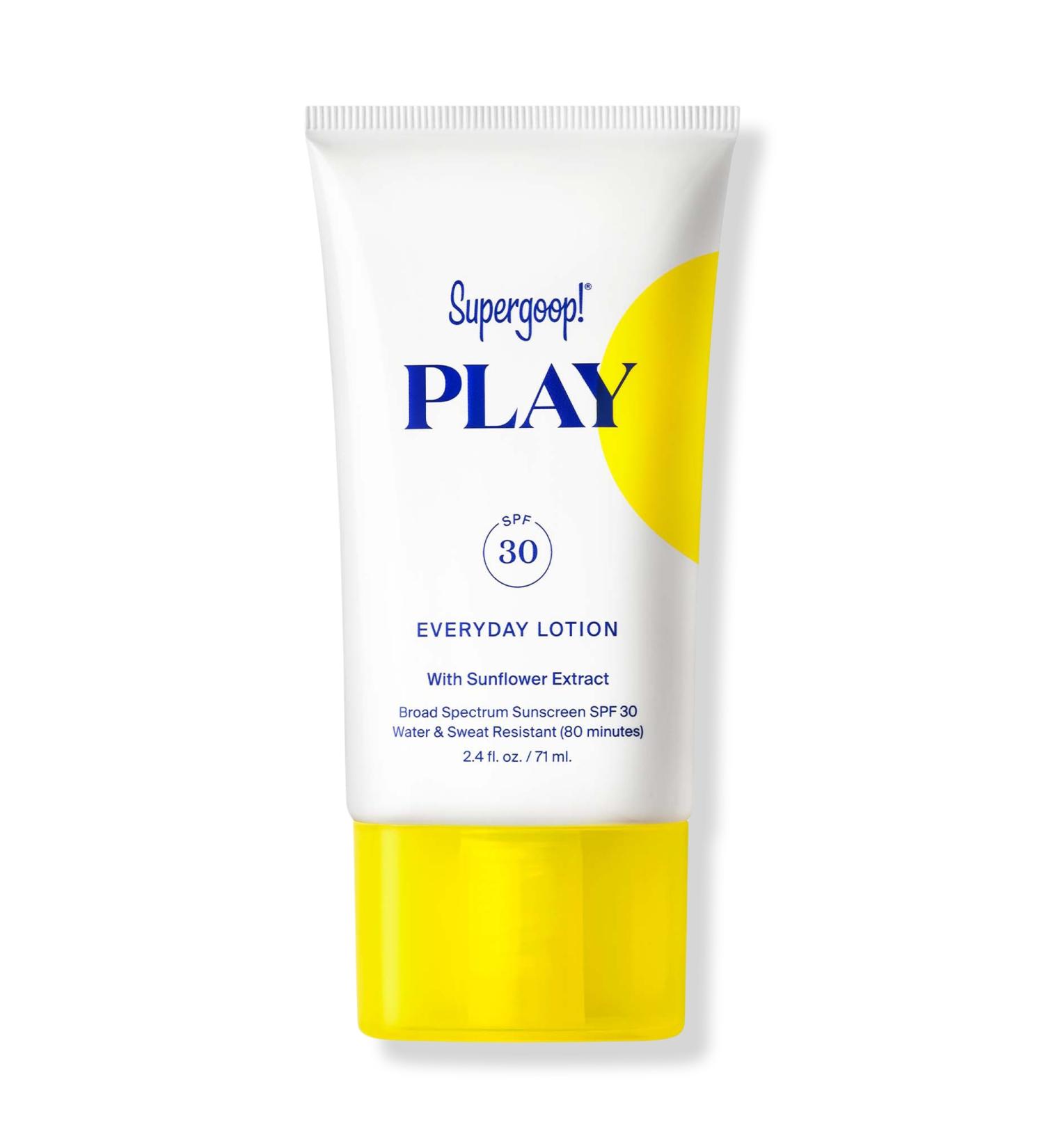 Discover Supergoop! Travel Size PLAY Everyday Lotion SPF 30 with Sunflower Extract PA++++ 2.4 oz - Elevate Your Style Instantly! - Buy Online on GoSupps.com