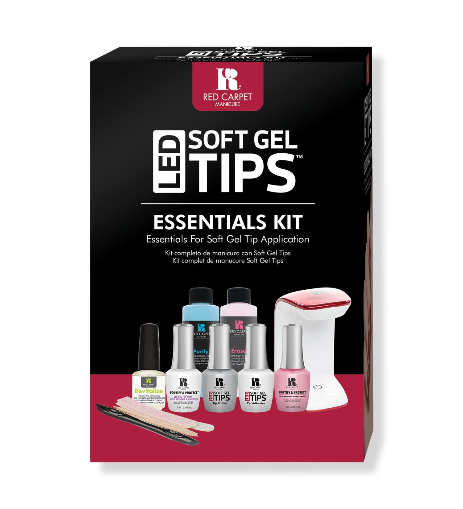 Red Carpet Manicure LED Soft Gel Nail Tips Essential Kit