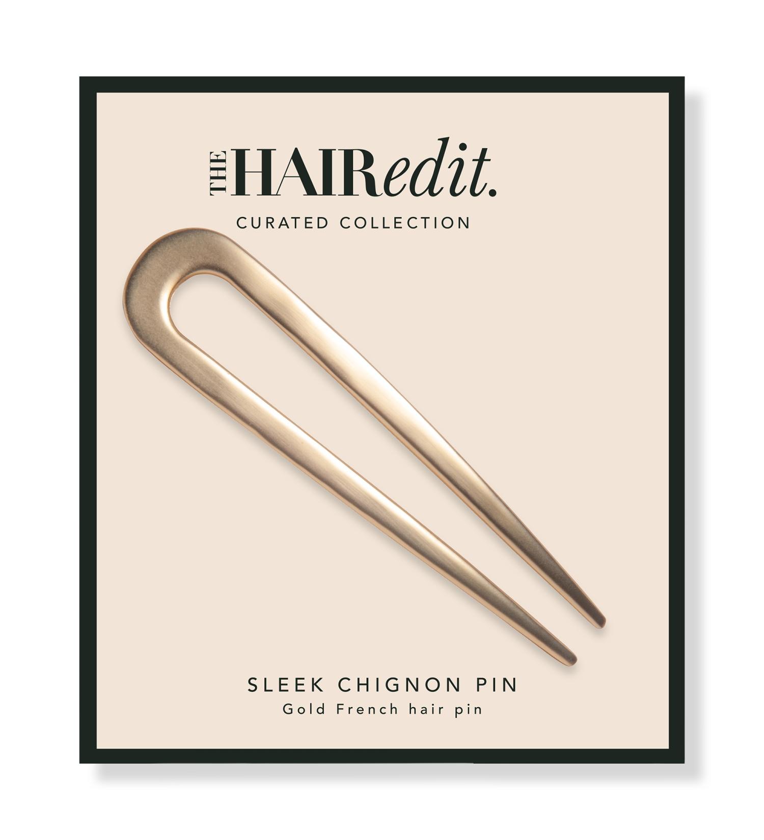 Discover The Hair Edit Sleek Chignon French Hair Pin Gold - Elevate Your Style Instantly! - Buy Online on GoSupps.com