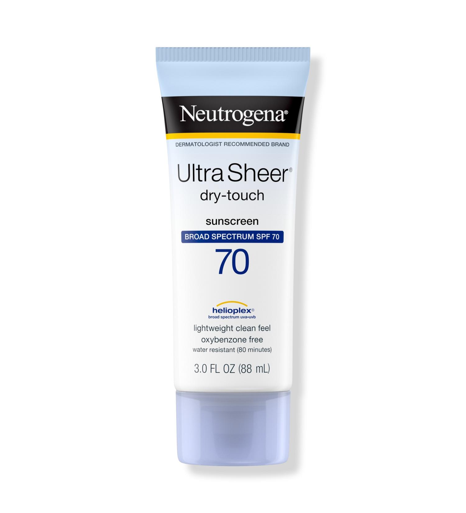 Discover Neutrogena Ultra Sheer Dry-Touch Sunscreen Lotion Broad Spectrum SPF 70 3.0 oz - Elevate Your Style Instantly! - Buy Online on GoSupps.com