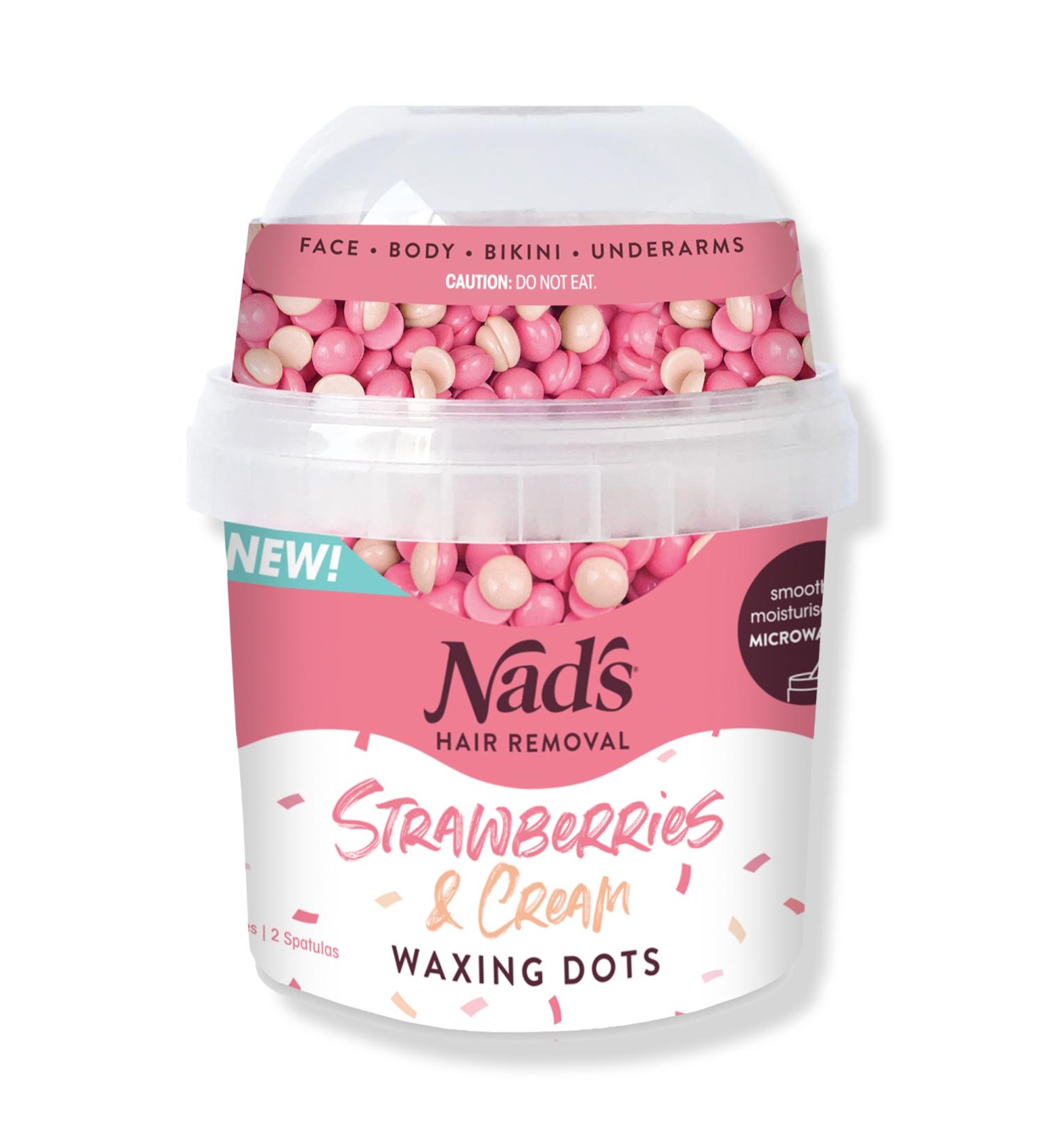Discover Nads Natural Strawberries & Cream Waxing Dots Hair Removal Wax Beads - Elevate Your Style Instantly! - Buy Online on GoSupps.com