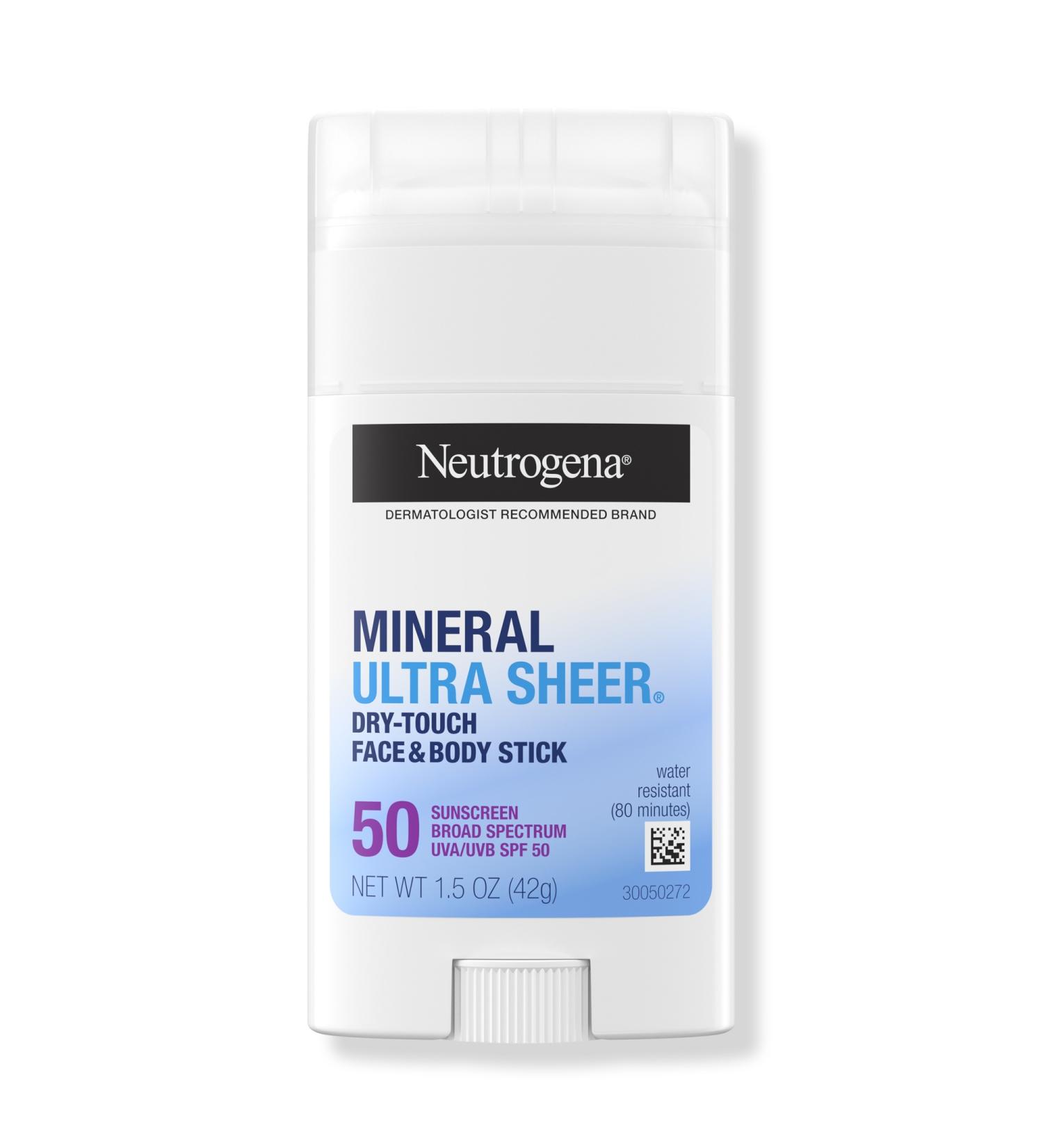 Neutrogena Ultra Sheer SPF 50 Zinc Mineral Sunscreen Stick 1.5 oz - Transform Your Style with the Best Innovation Today! - Buy Online on GoSupps.com