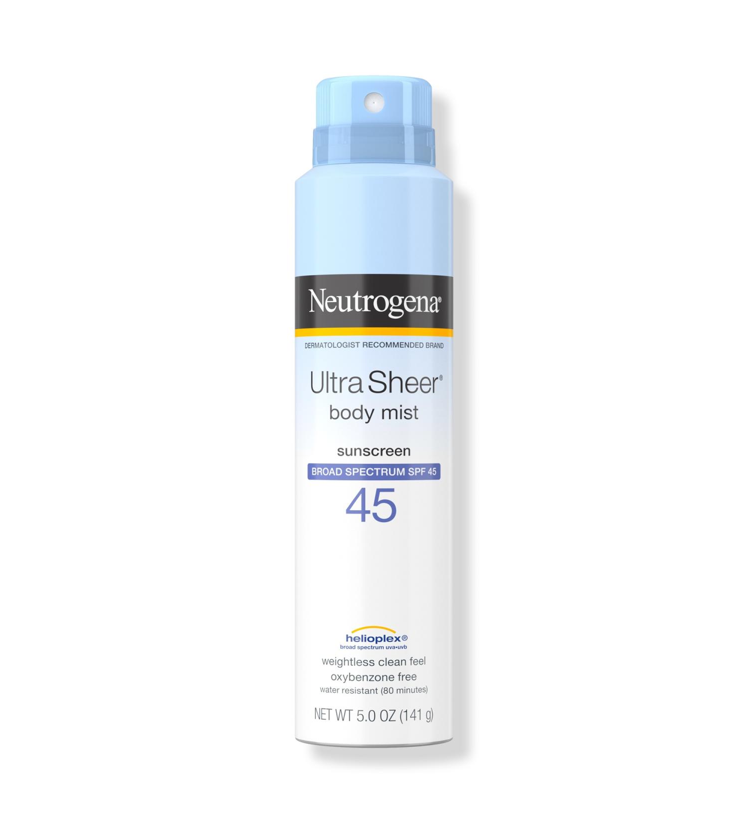 Neutrogena Ultra Sheer Lightweight Sunscreen Spray SPF 45 5.0 oz - Transform Your Style with the Best Innovation Today! - Buy Online on GoSupps.com
