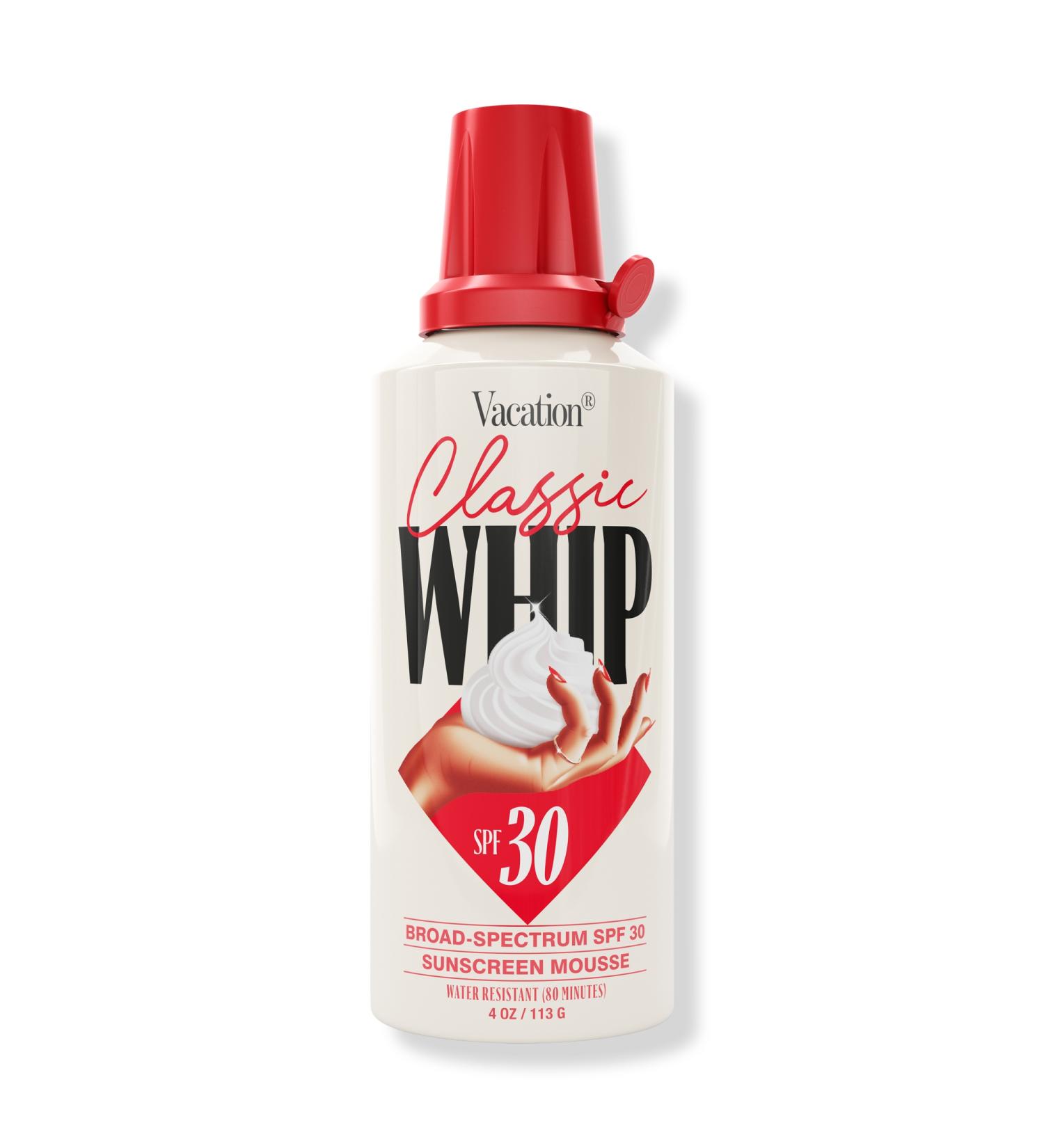 Discover Vacation Classic Whip SPF 30 Sunscreen Mousse 4.0 oz - Elevate Your Style Instantly! - Buy Online on GoSupps.com