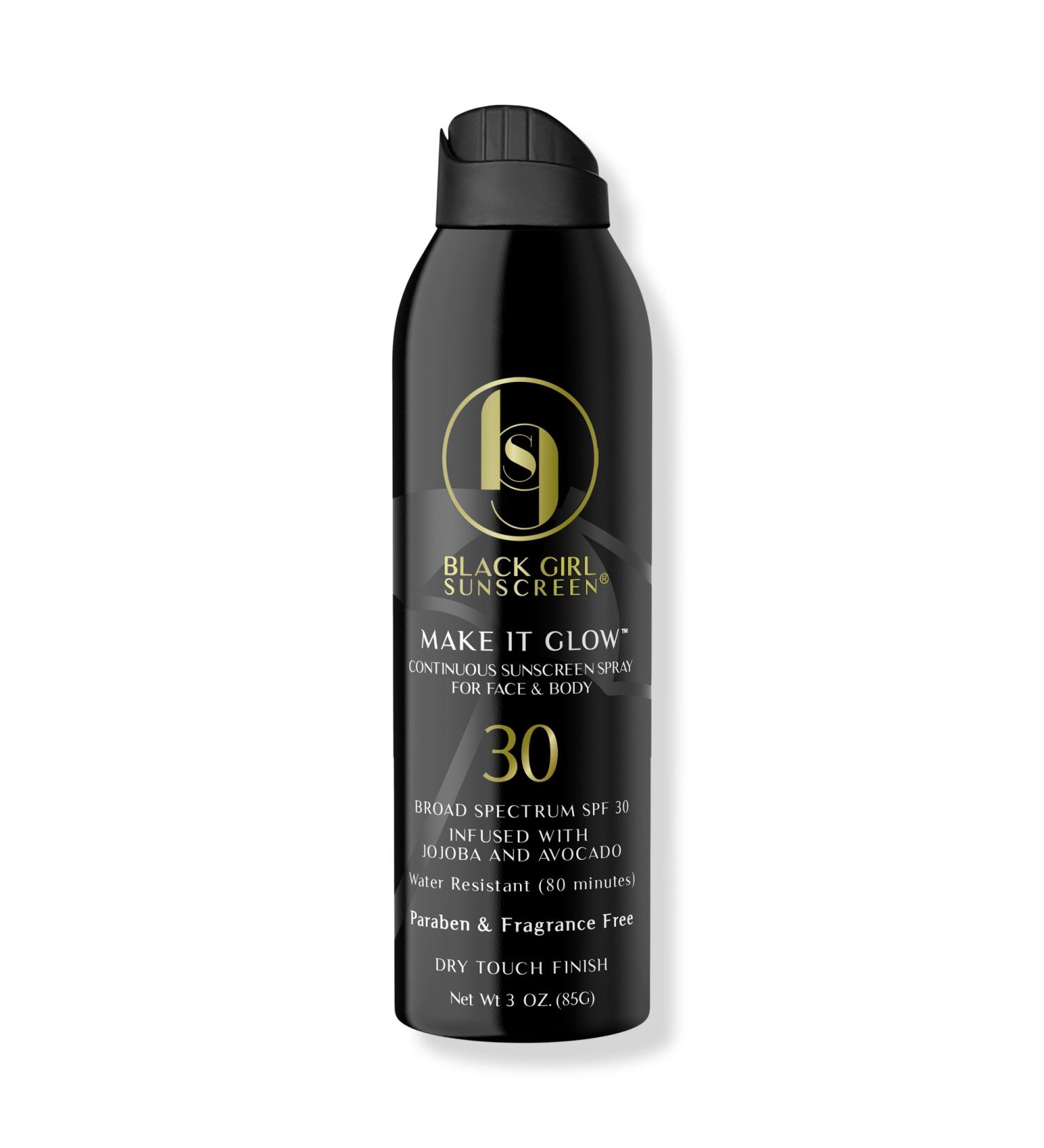Black Girl Sunscreen Make It Glow Continuous Spray SPF30 3.0 oz