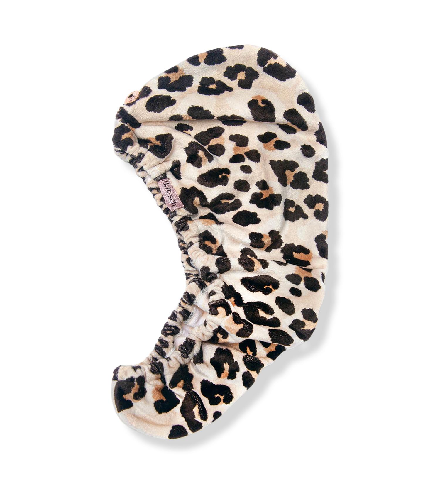 Kitsch Leopard Quick Dry Microfiber Hair Towel 1 ct - Transform Your Style with the Best Innovation Today! - Buy Online on GoSupps.com