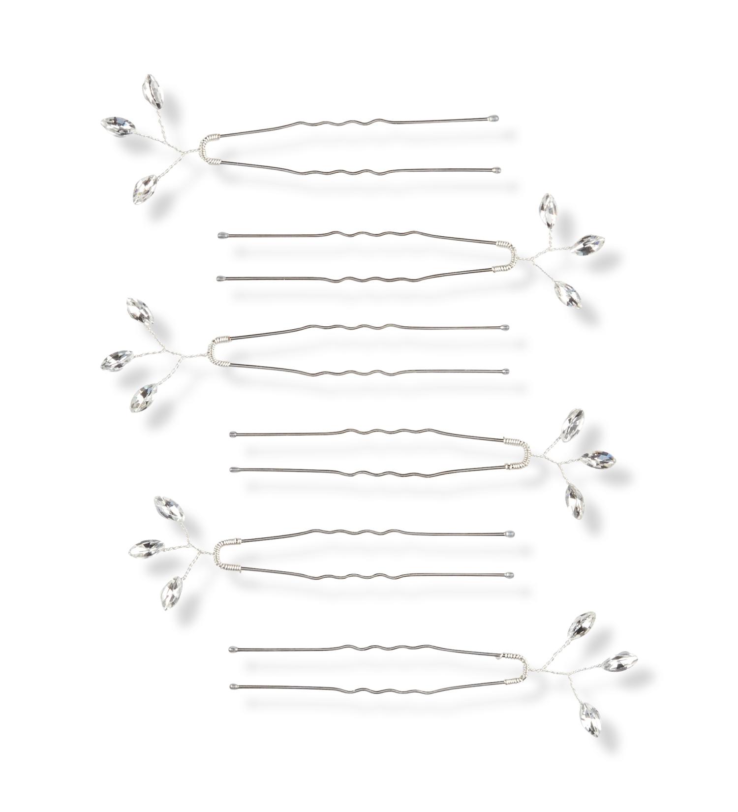 Discover ScÃ¼nci Silver & Rhinestone Hair Pins 6 ct - Elevate Your Style Instantly! - Buy Online on GoSupps.com