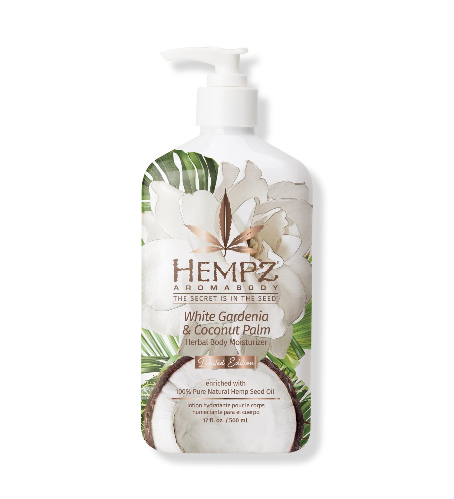 Hempz Limited Edition White Gardenia & Coconut Palm Herbal Body Moisturizer 17.0 oz - Transform Your Style with the Best Innovation Today! - Buy Online on GoSupps.com