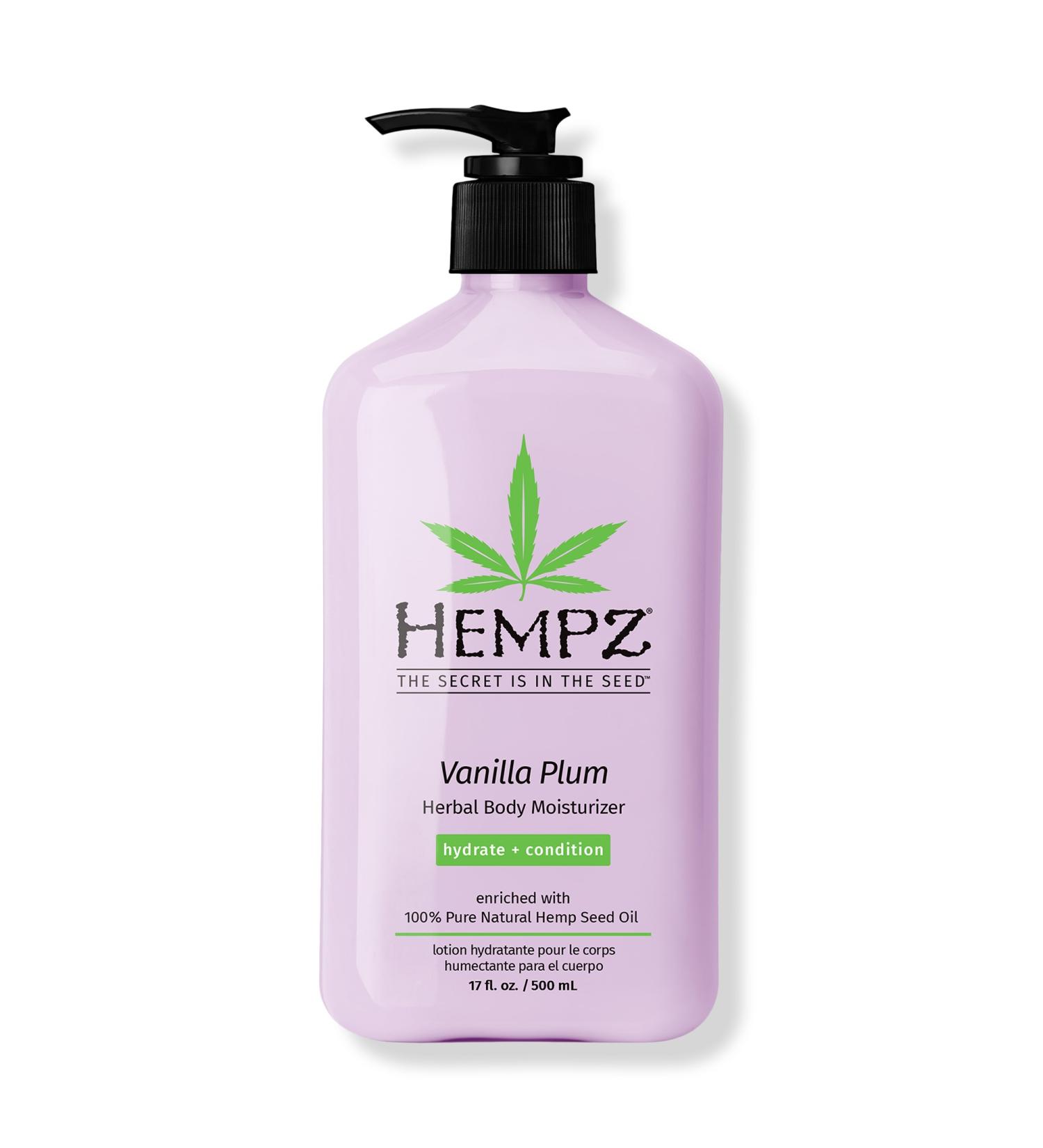 Hempz Limited Edition Vanilla Plum Herbal Body Moisturizer 17.0 oz - Transform Your Style with the Best Innovation Today! - Buy Online on GoSupps.com