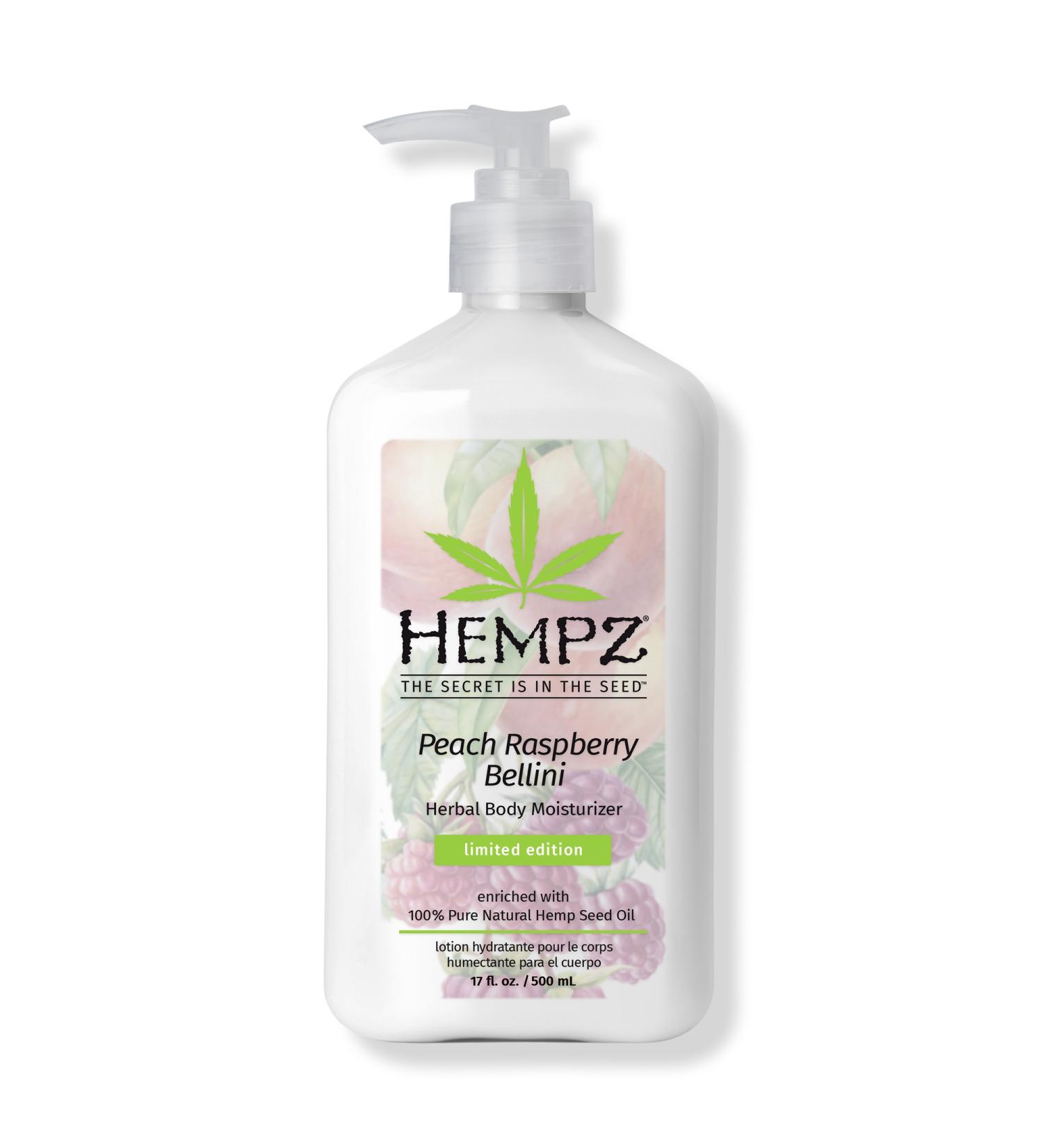 Discover Hempz Limited Edition Peach Raspberry Bellini Herbal Body Moisturizer 17.0 oz - Elevate Your Style Instantly! - Buy Online on GoSupps.com