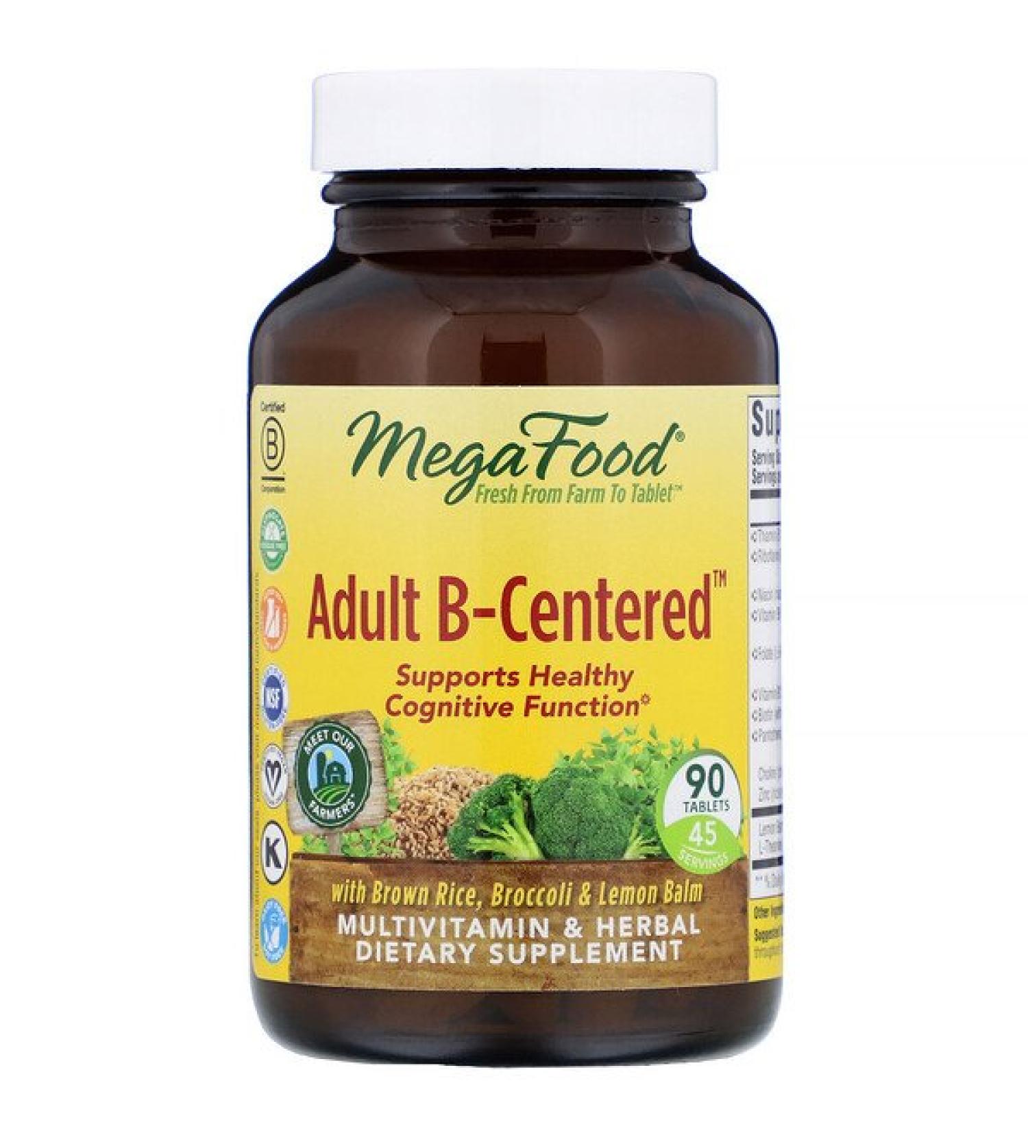 MegaFood Adult B-Centered 90 Tablets
